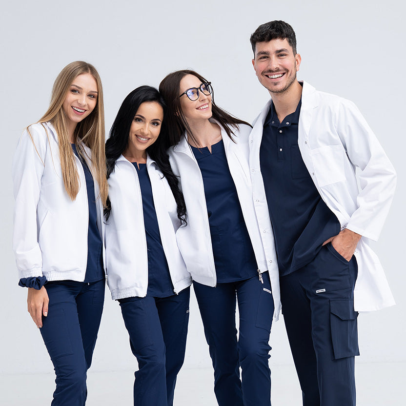 Męskie fartuchy laboratoryjne