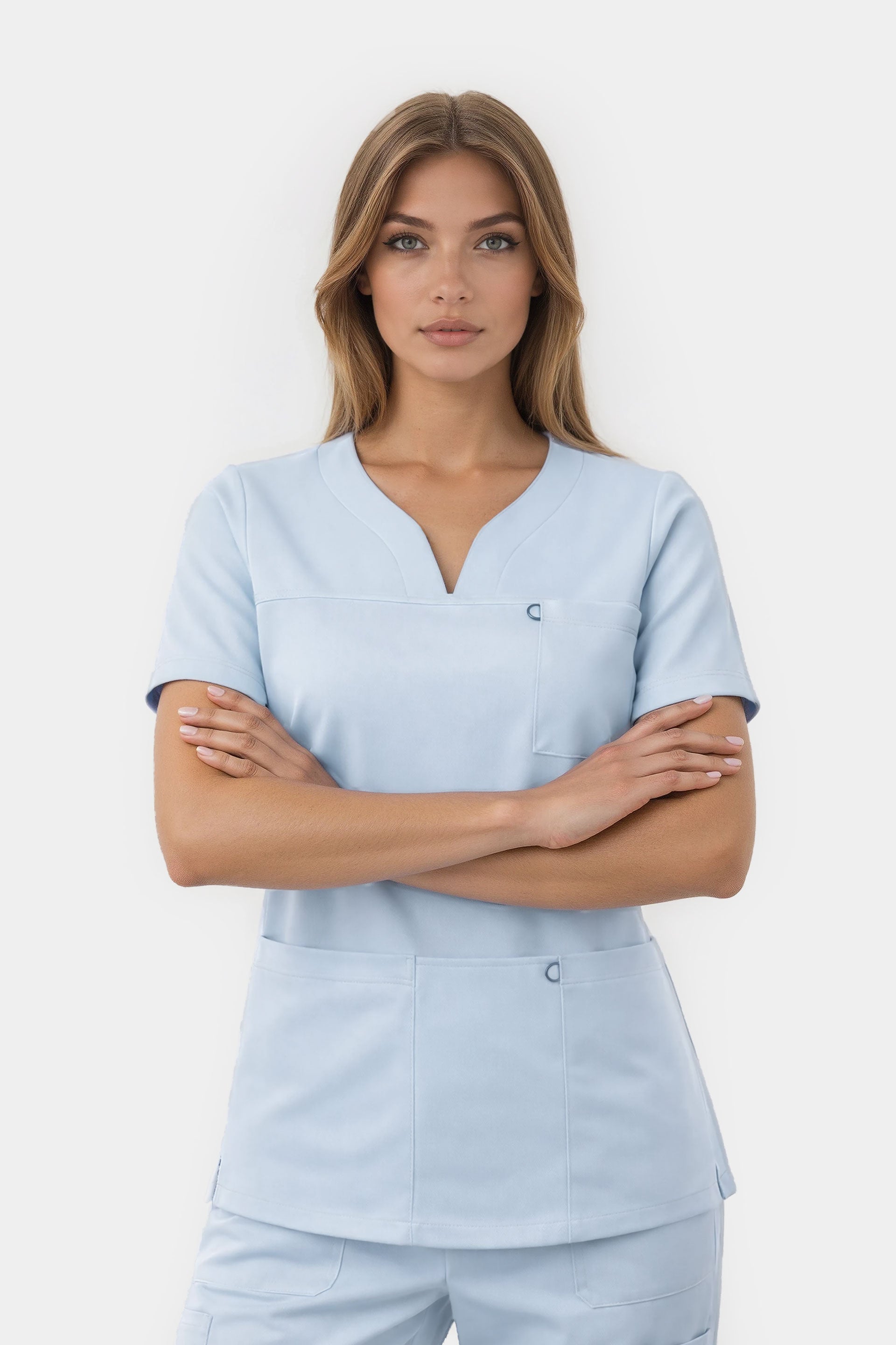 Bluza medyczna damska Amelia - kolor baby blue