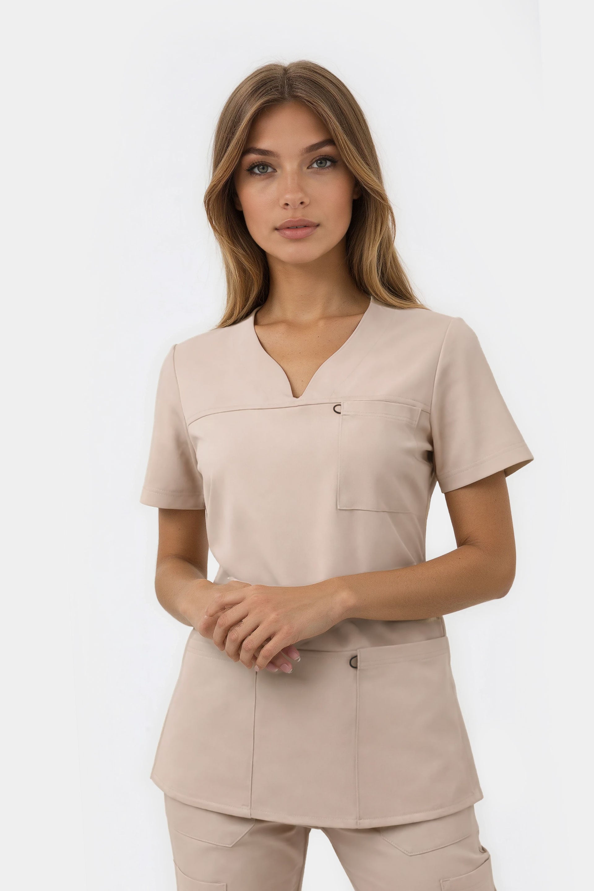 Bluza medyczna damska Amelia - kolor beige