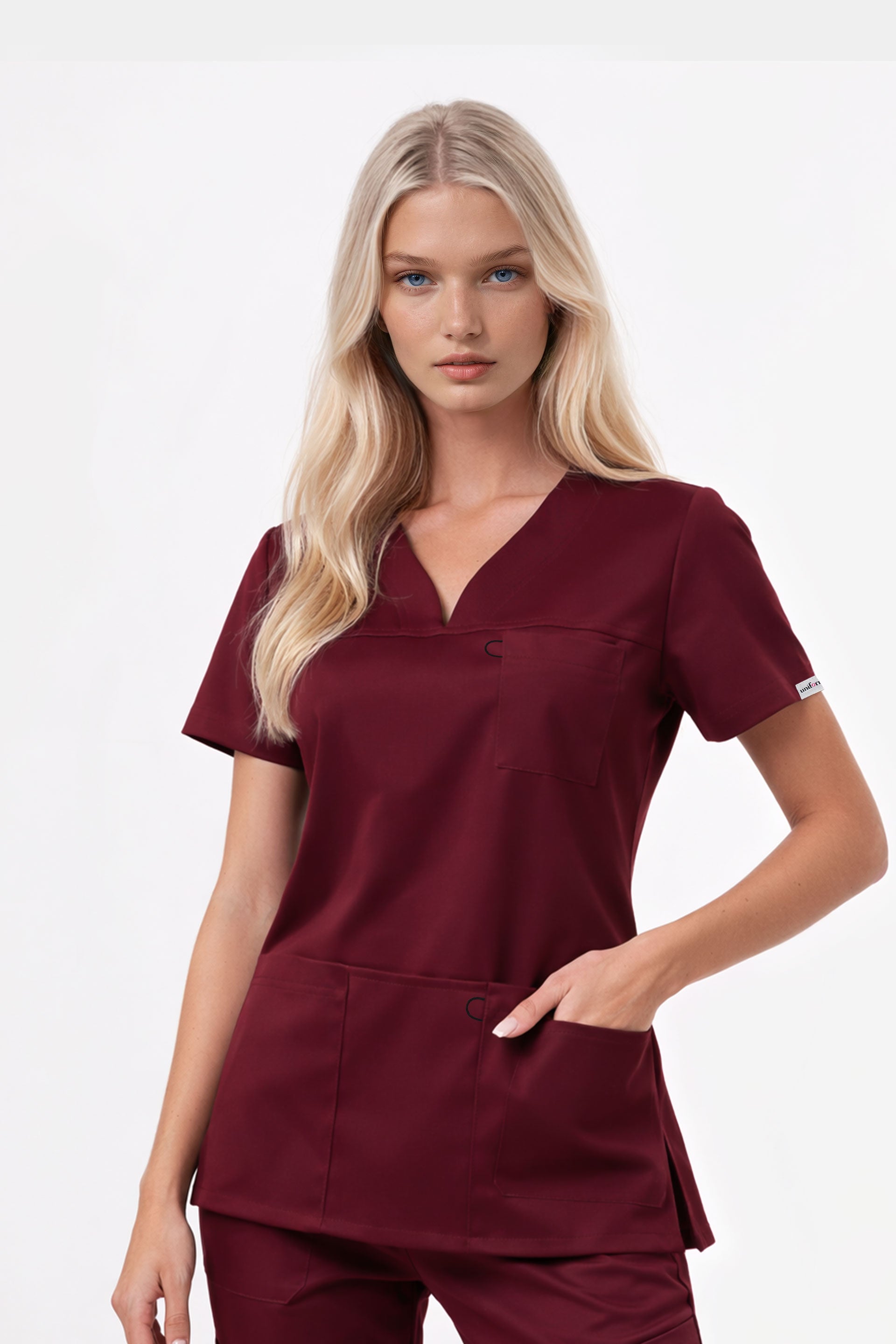 Bluza medyczna damska Amelia - kolor bordo