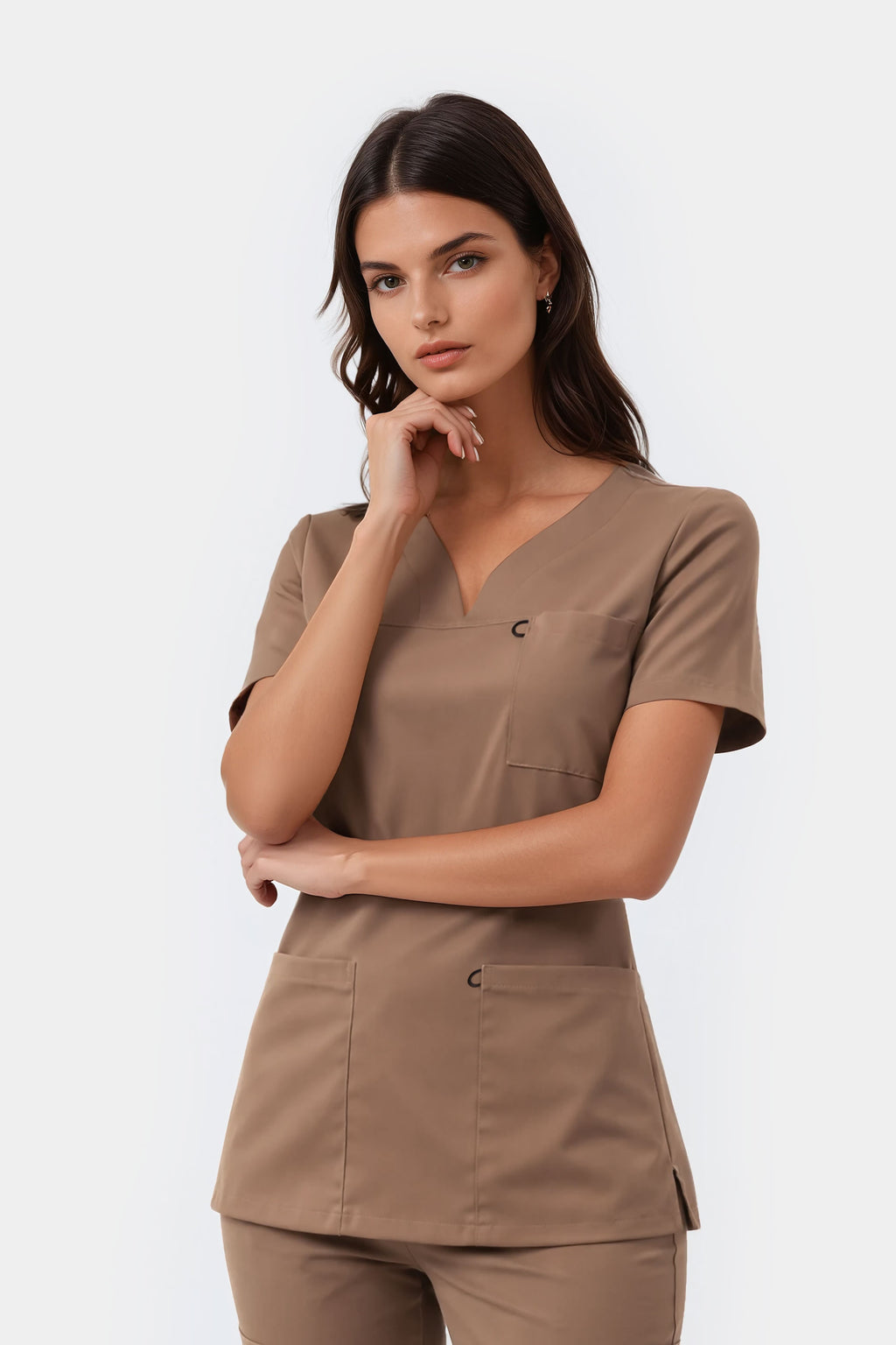 Bluza medyczna damska Amelia - kolor carmel