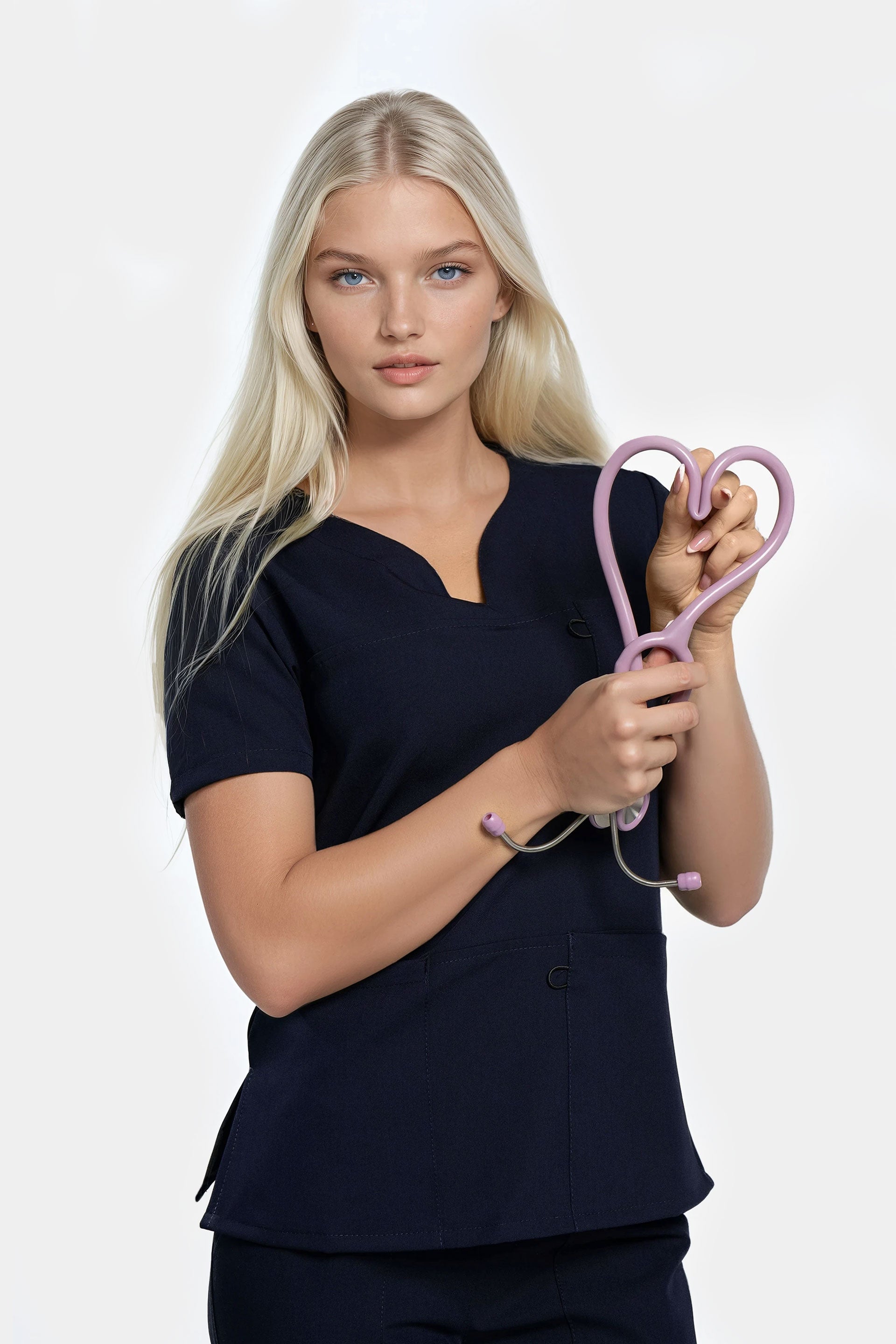 Bluza medyczna damska Amelia - kolor dark navy