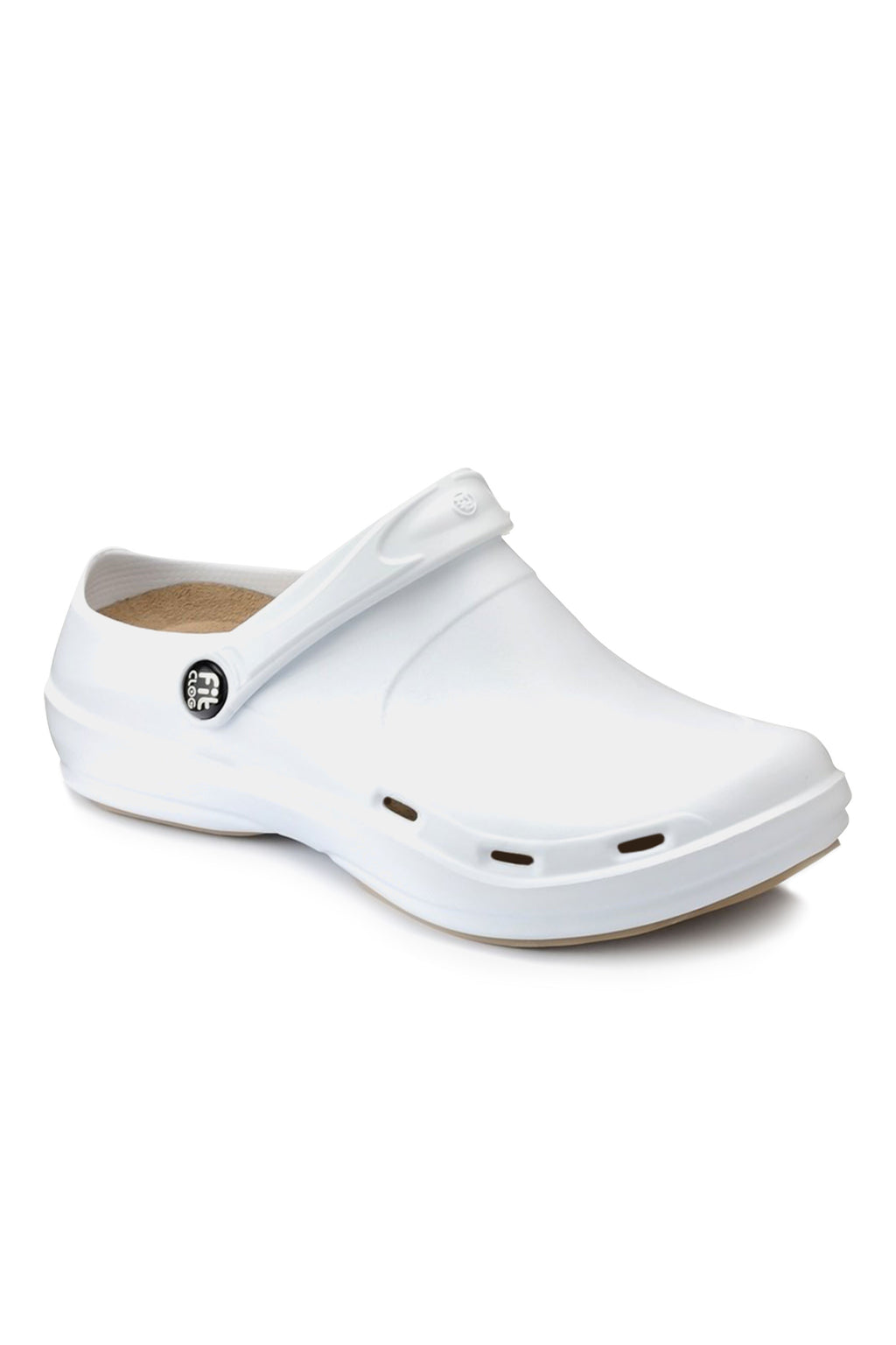 Obuwie medyczne męskie, piankowe FitClog Basic  - kolor biały