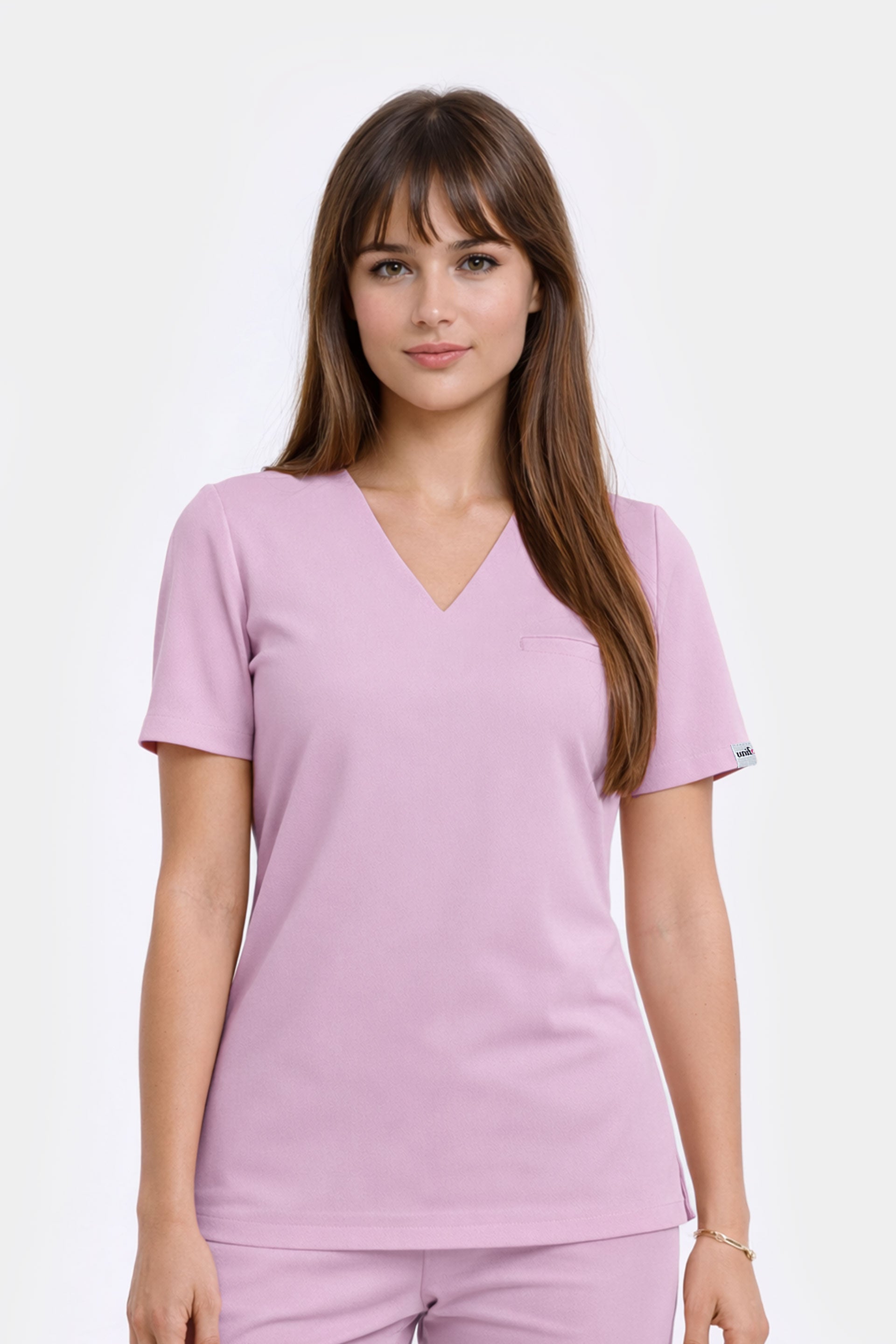 Medyczna bluza damska Cami - kolor pudra rose