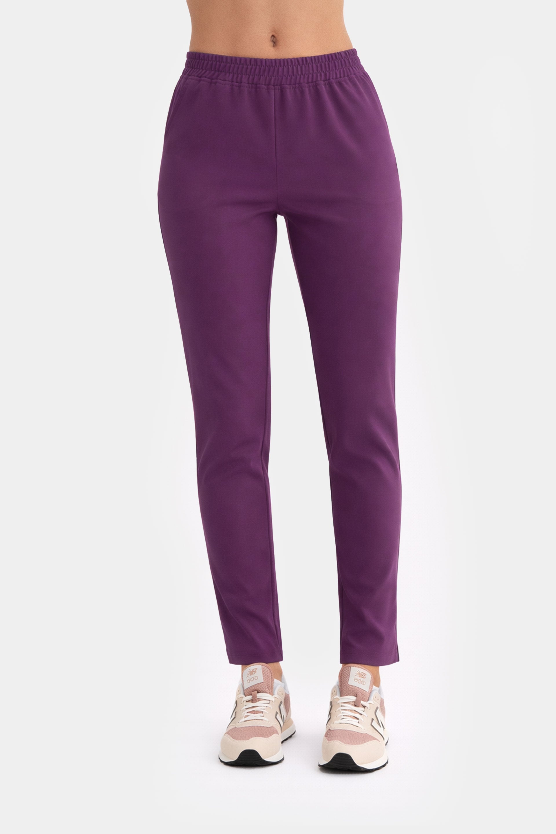 Damskie spodnie medyczne Fit - kolor berry velvet