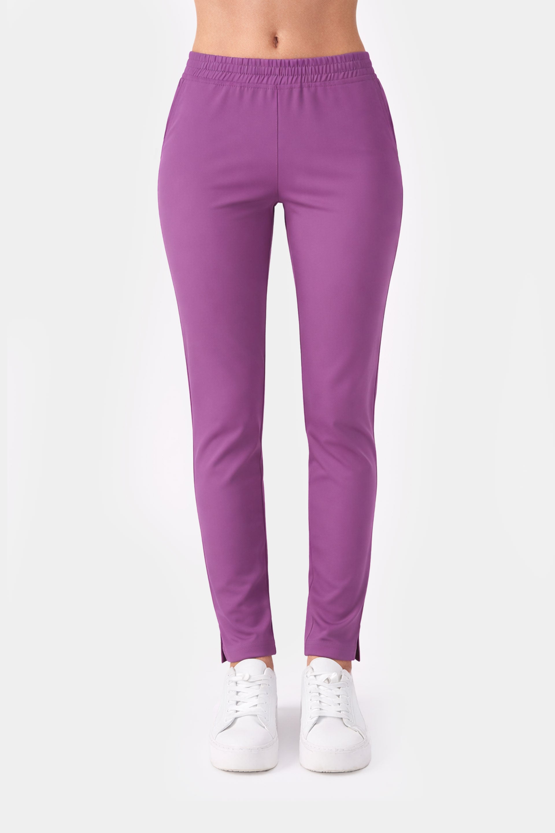 Damskie spodnie medyczne Fit - kolor orchidea bloom