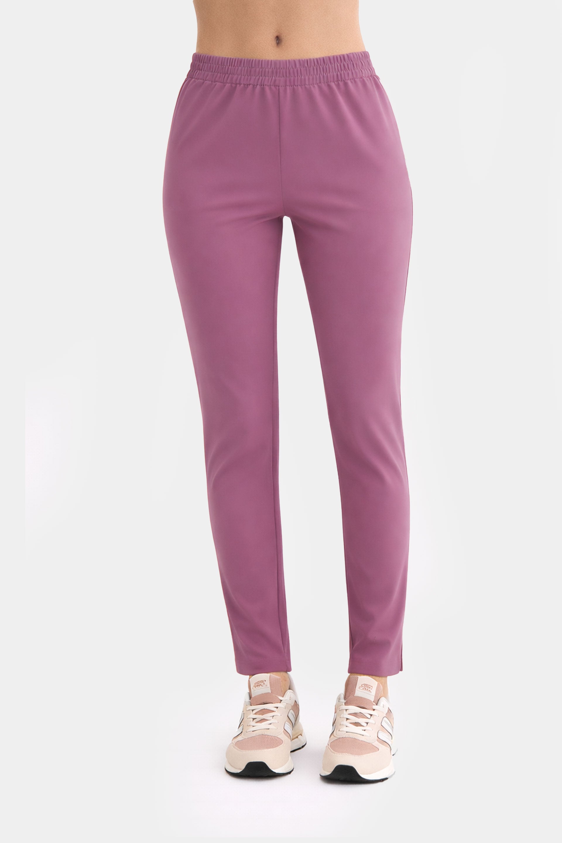 Damskie spodnie medyczne Fit - kolor rose dust