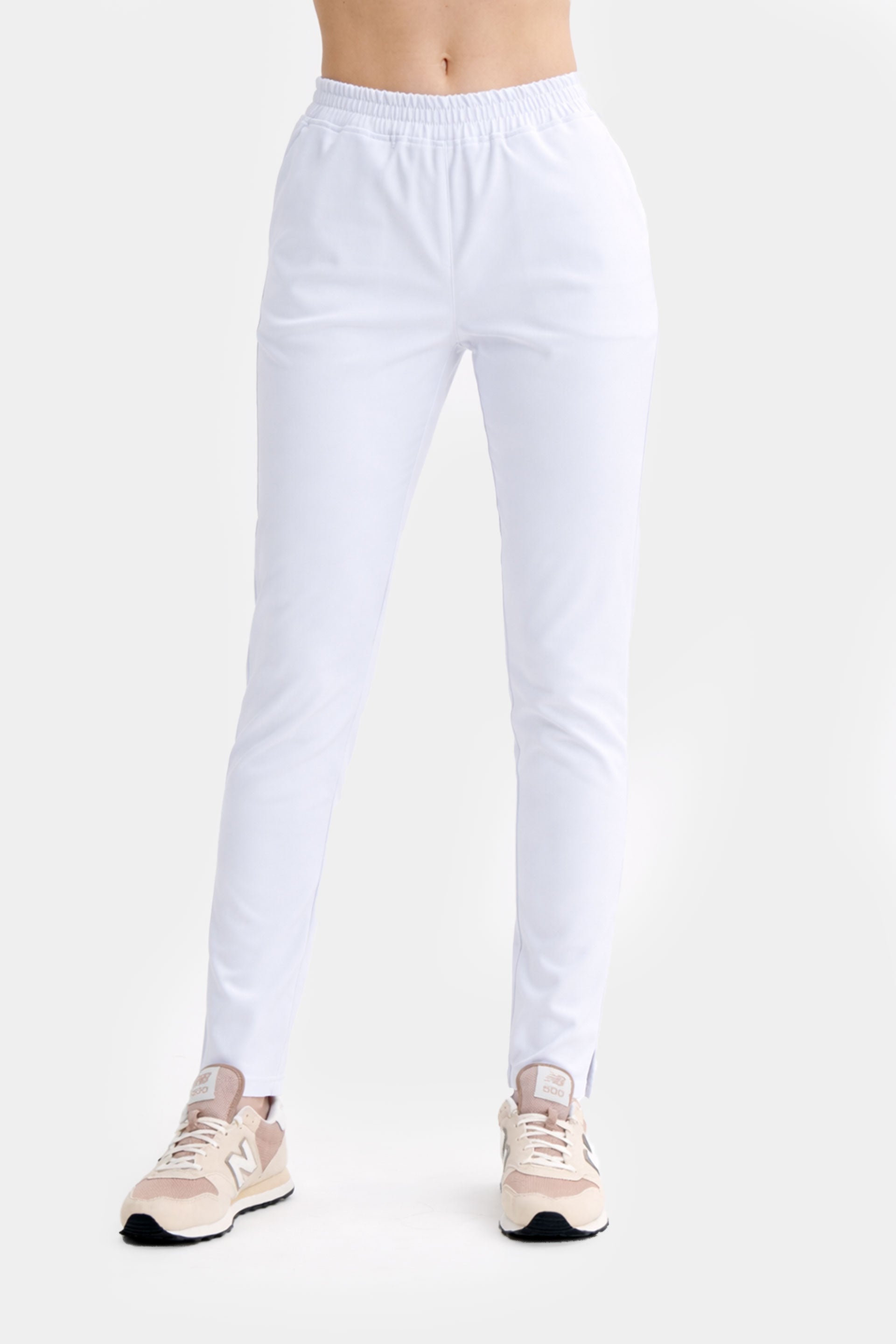 Damskie spodnie medyczne Fit - kolor silk white