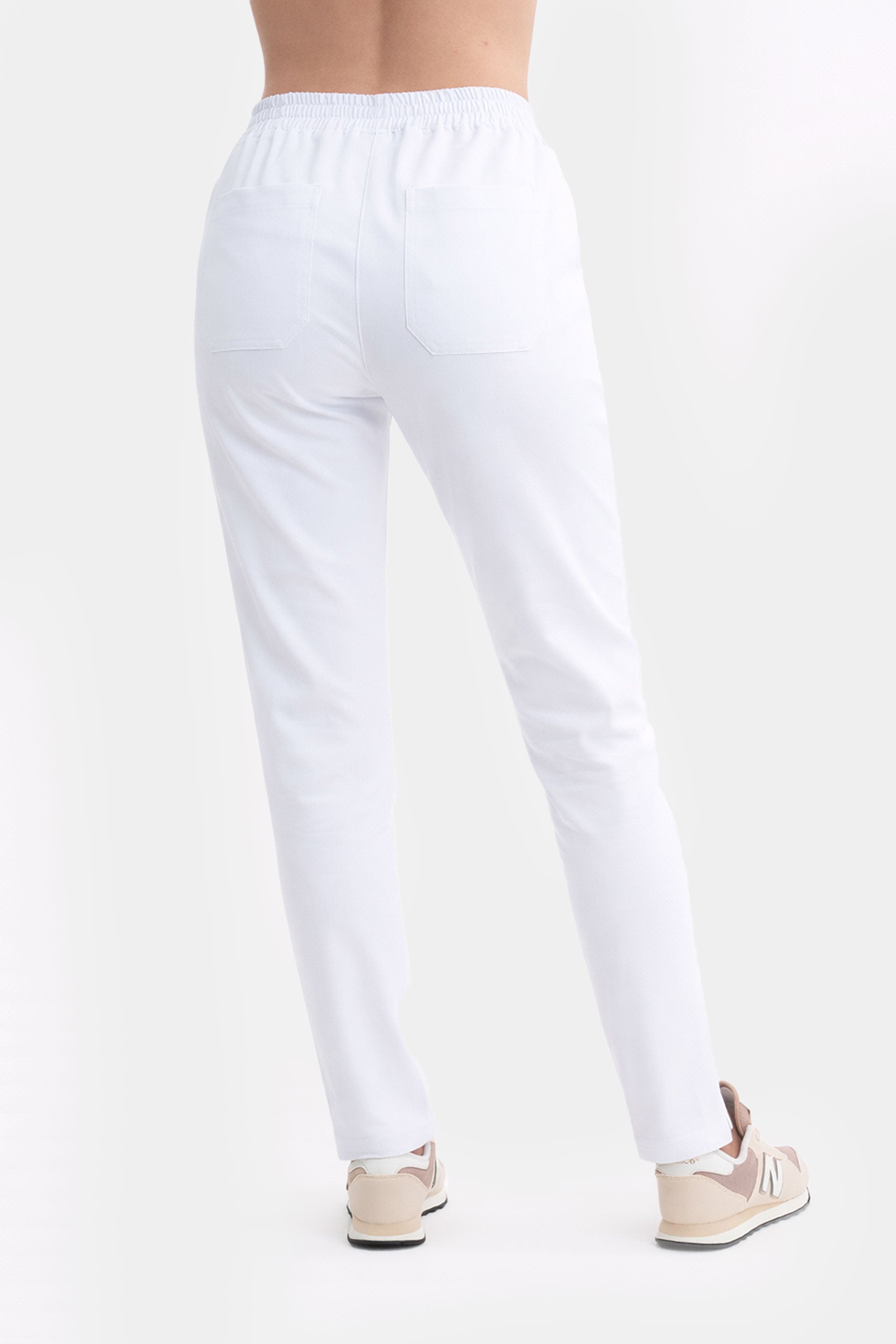 Damskie spodnie medyczne Fit - kolor silk white