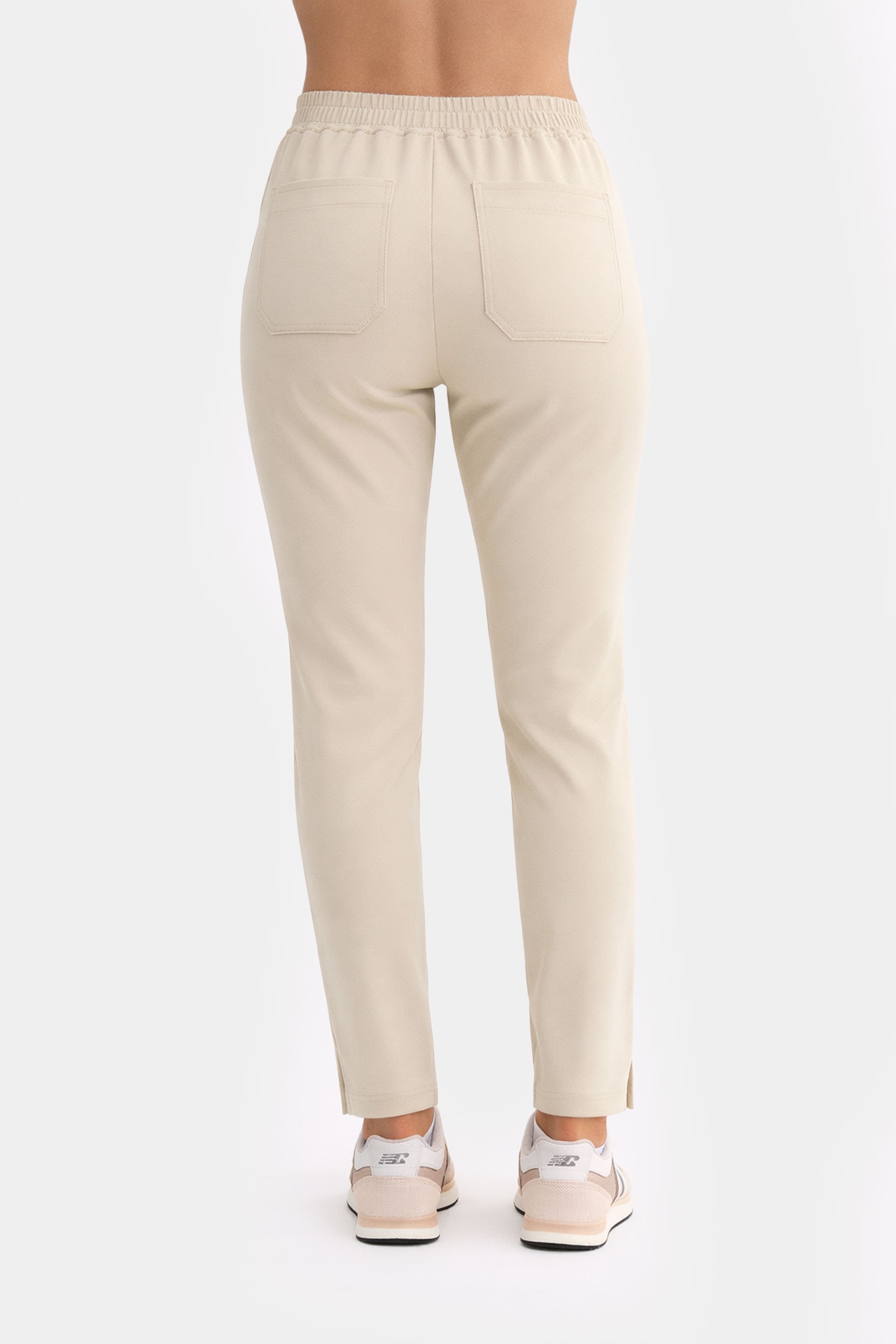 Damskie spodnie medyczne Fit - kolor vanilla beige