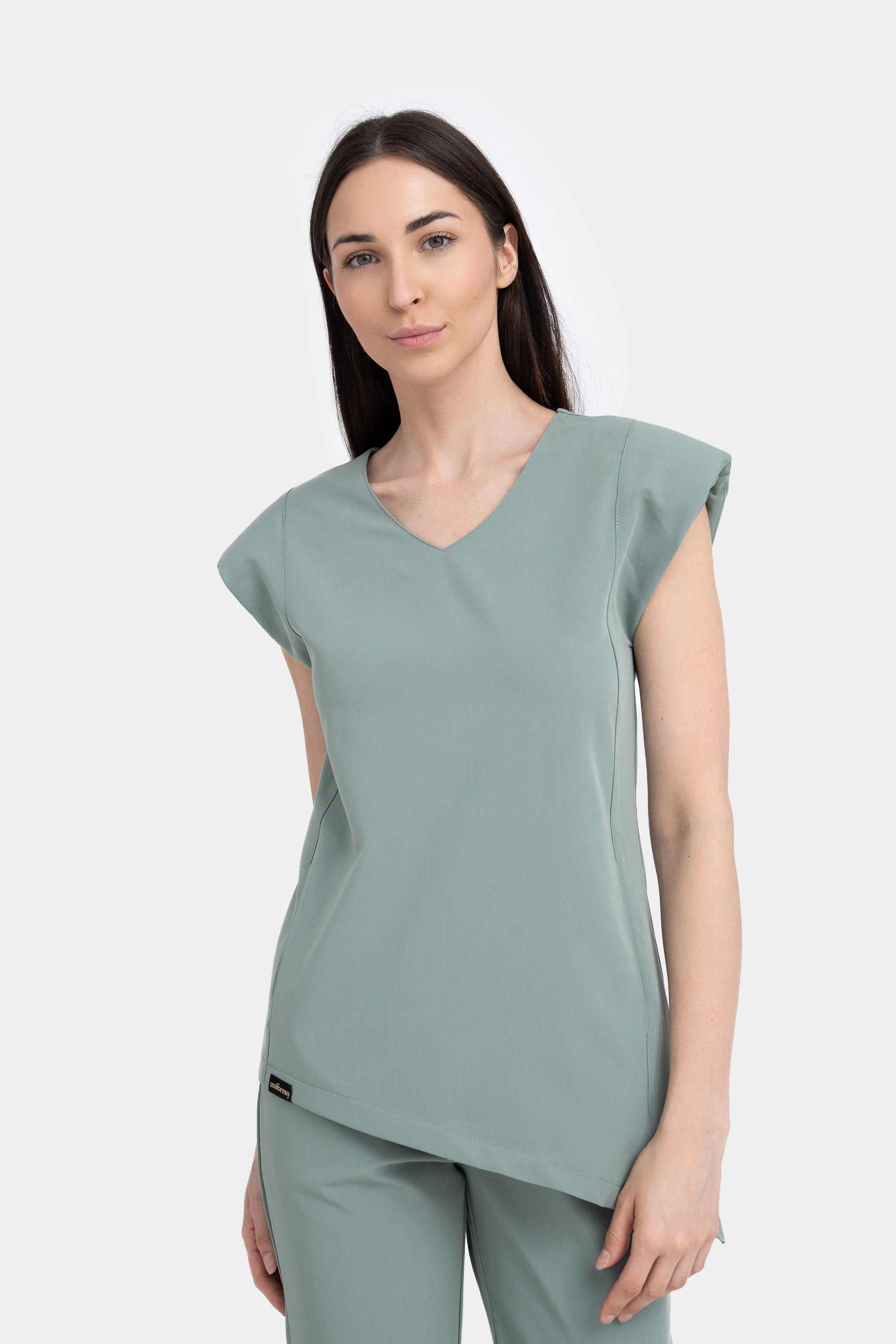 Kosmetyczna bluzka damska Raya- kolor lily pad