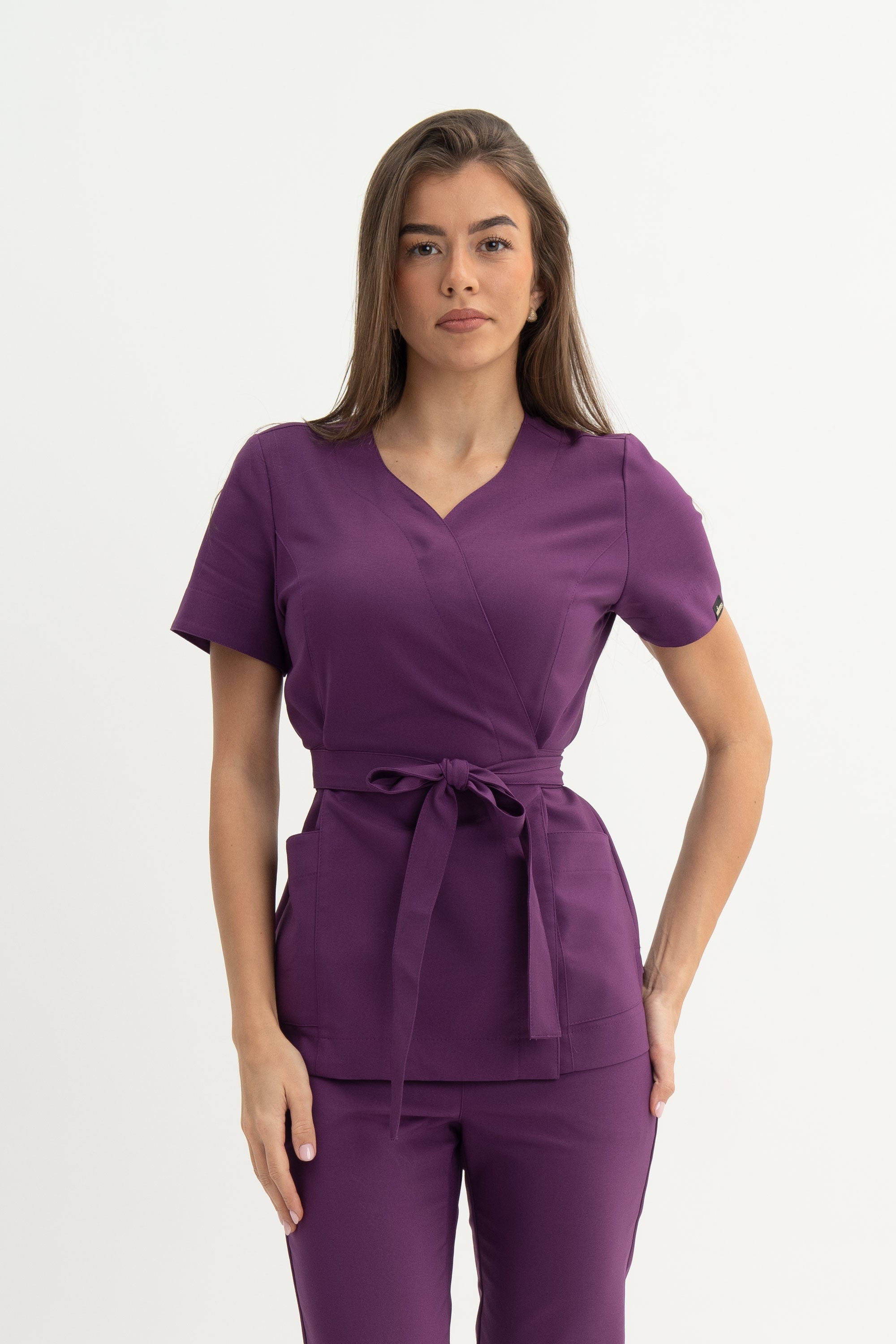 Tunika kosmetyczna Lili Premium - kolor berry velvet