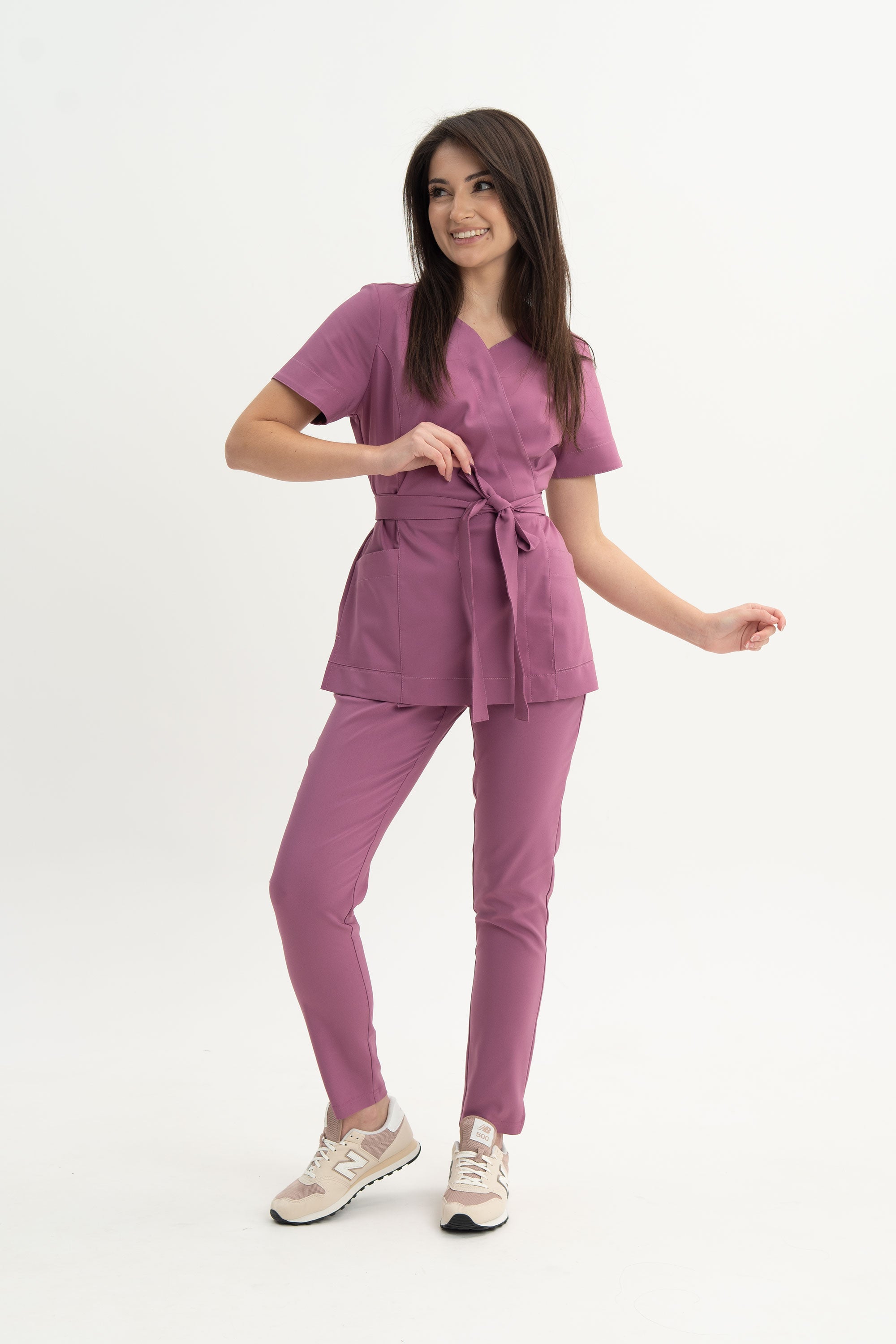 Tunika kosmetyczna Lili Premium - kolor rose dust