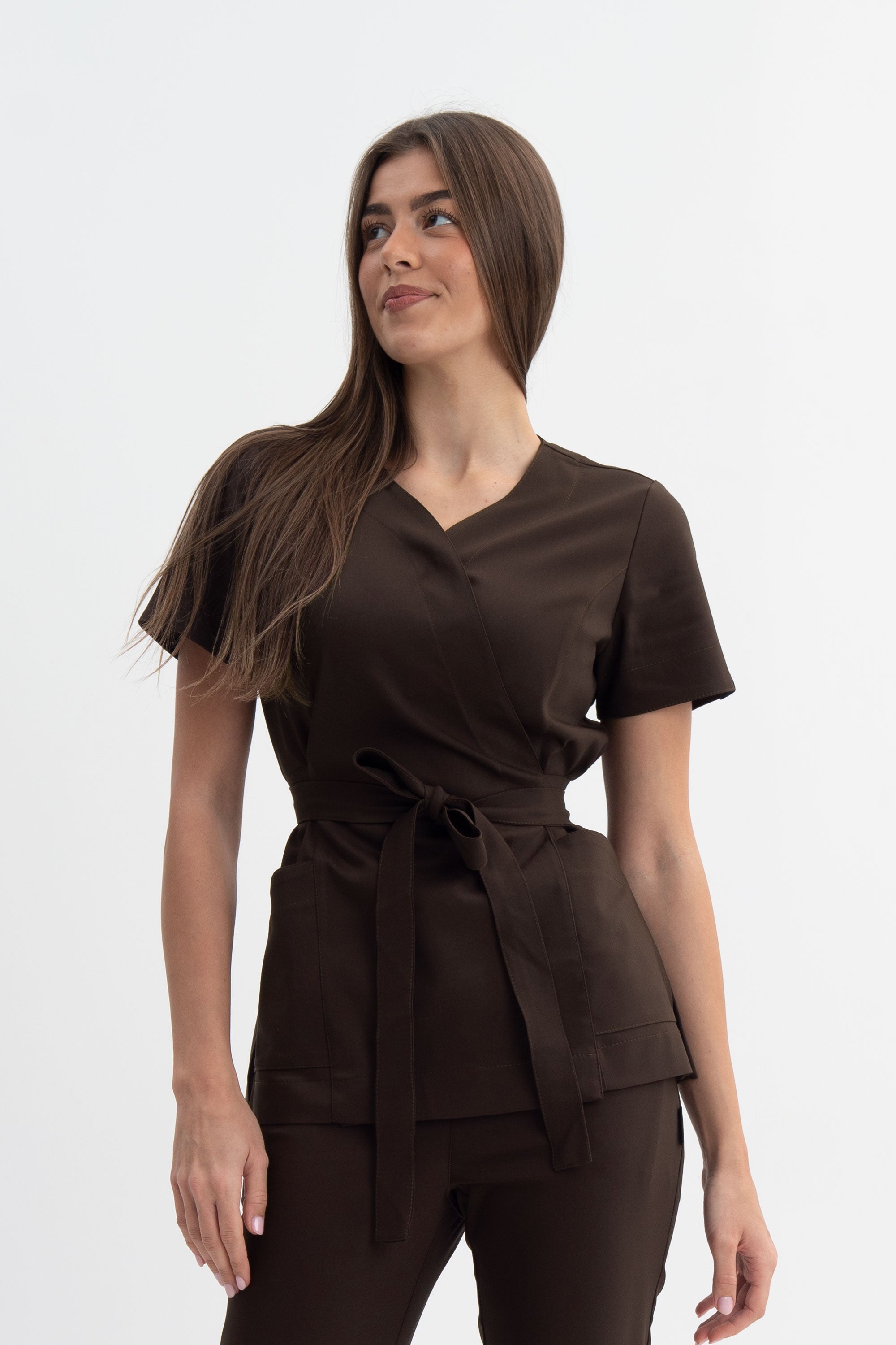 Tunika kosmetyczna Lili Premium - kolor choco cream