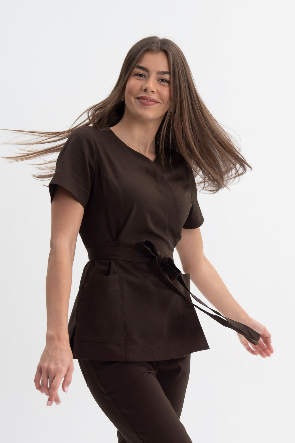 Tunika kosmetyczna Lili Premium - kolor choco cream