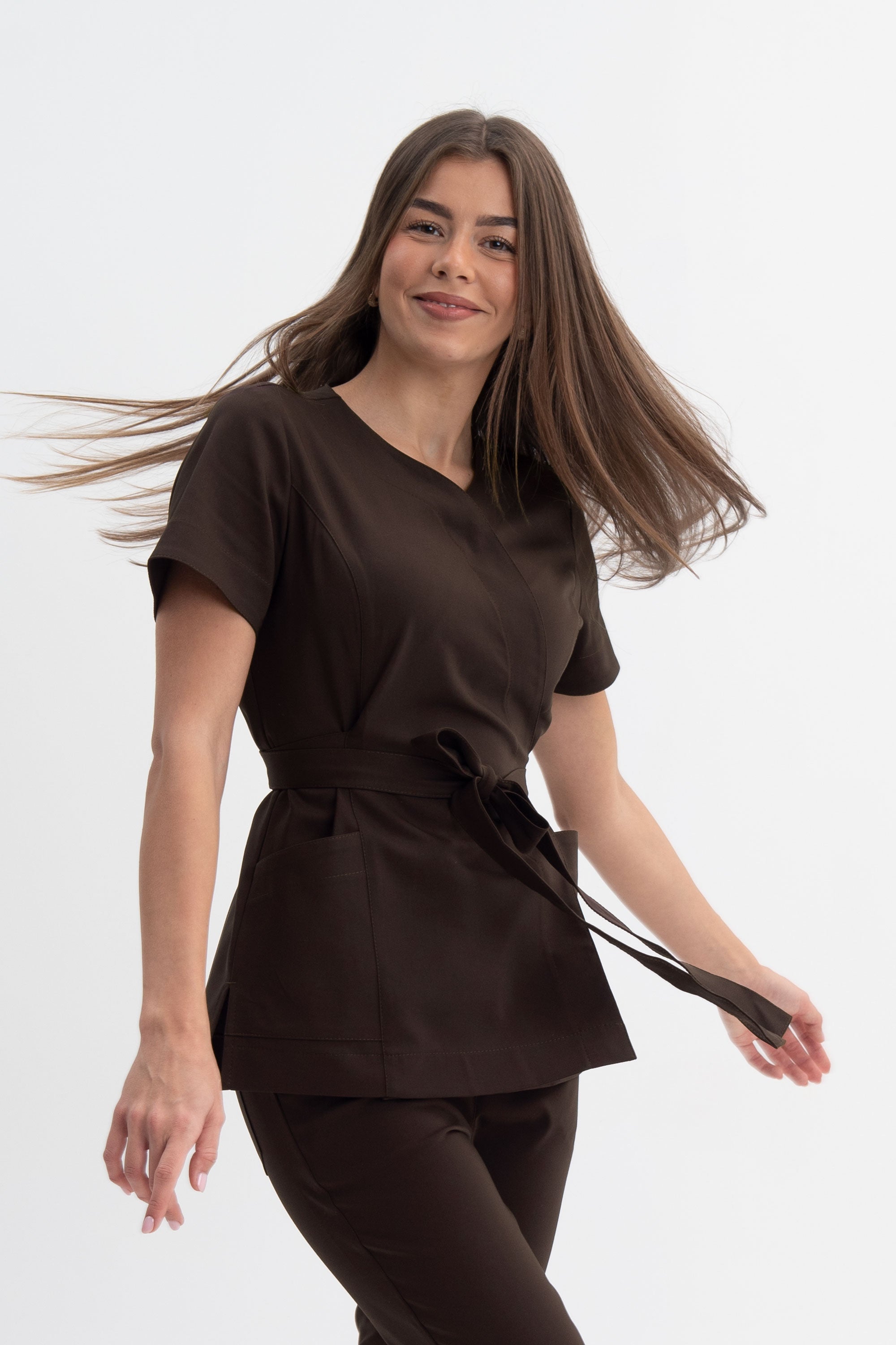 Tunika kosmetyczna Lili Premium - kolor choco cream