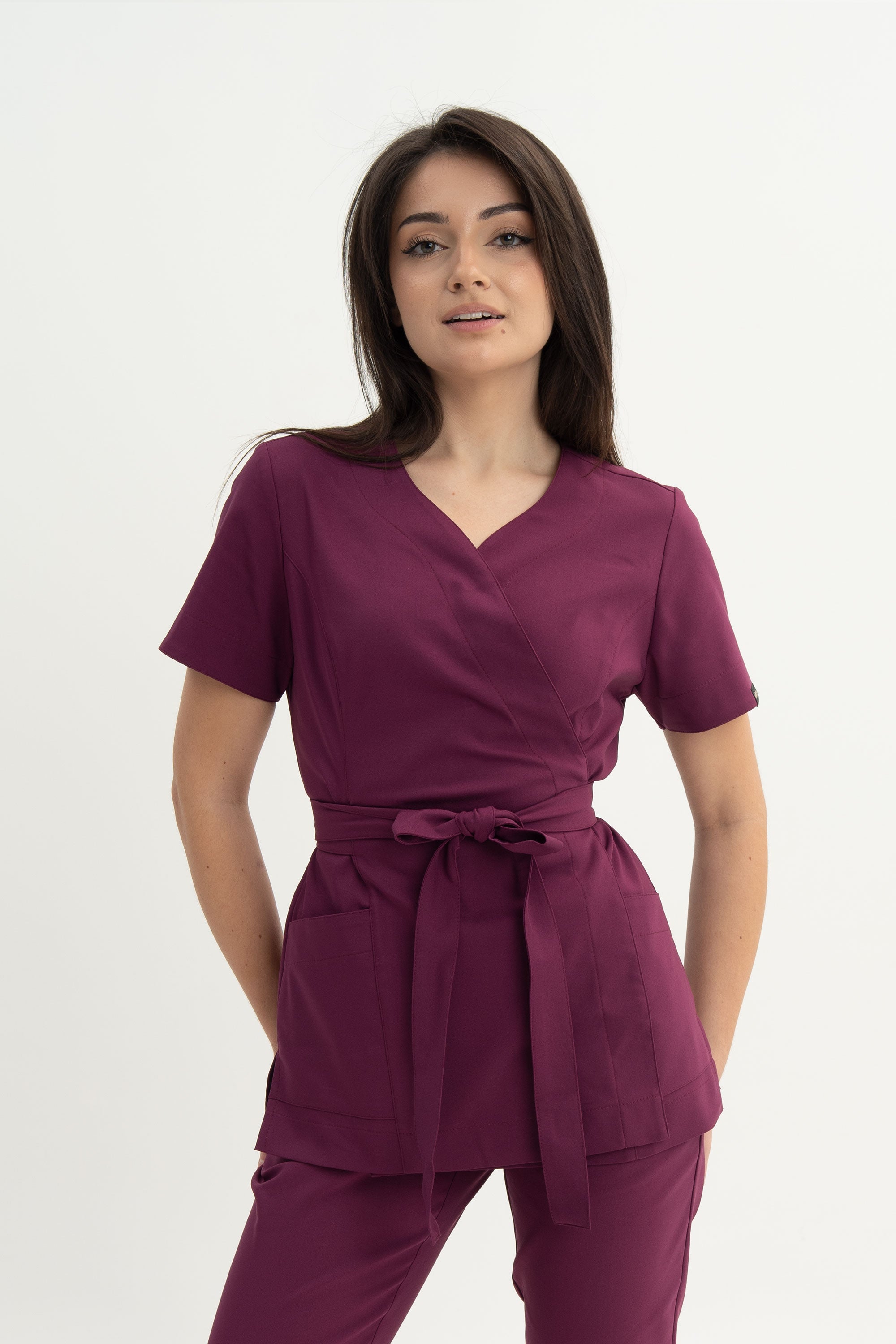 Tunika kosmetyczna Lili Premium - kolor wine berry