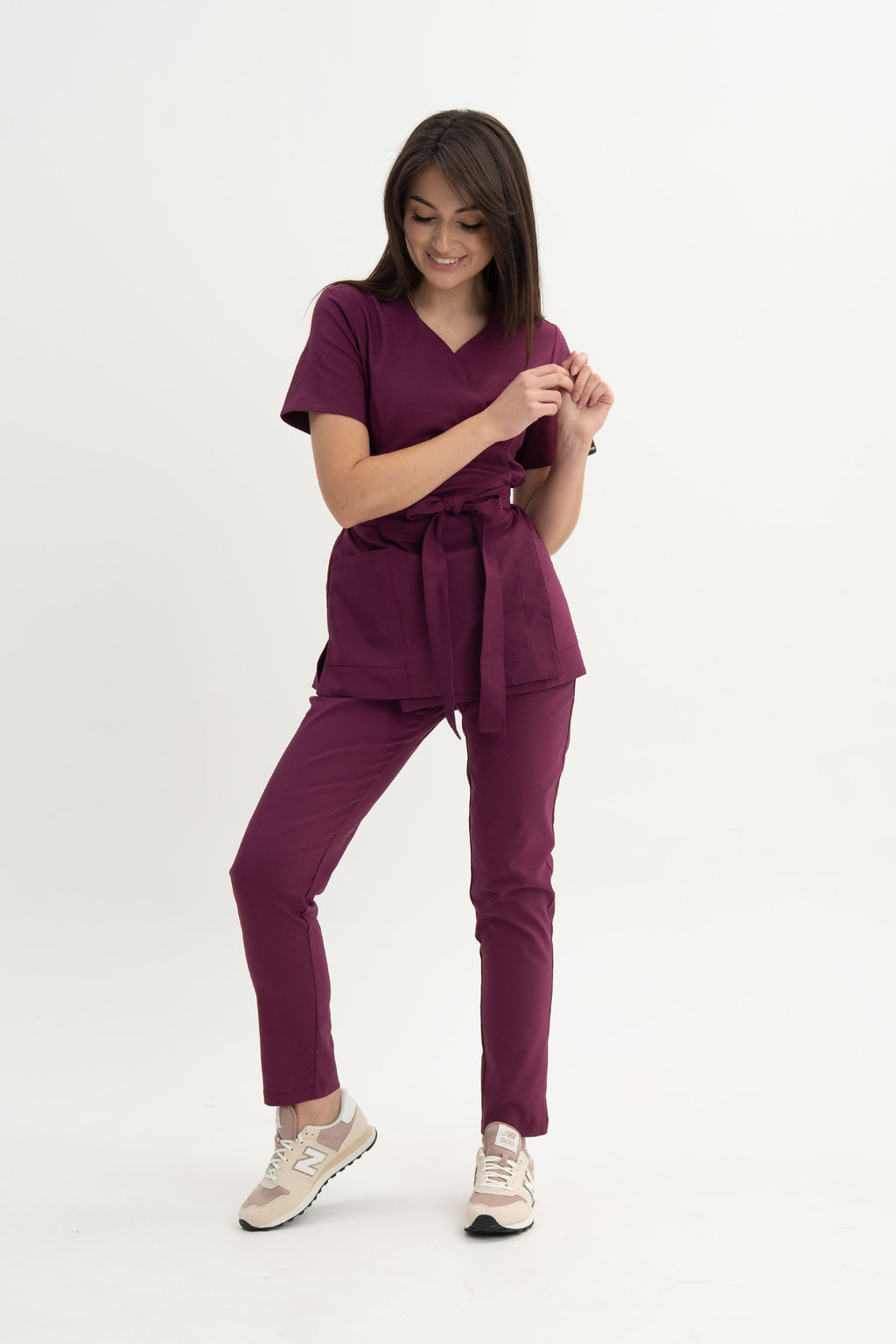 Tunika kosmetyczna Lili Premium - kolor wine berry