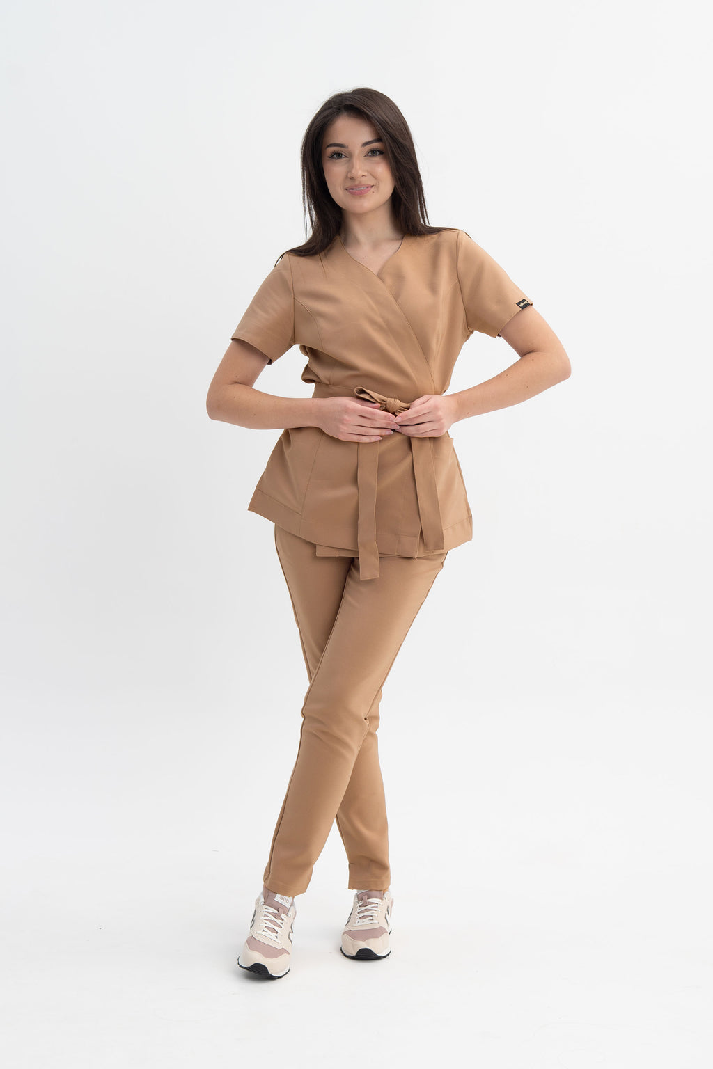 Tunika kosmetyczna Lili Premium - kolor mocha nude