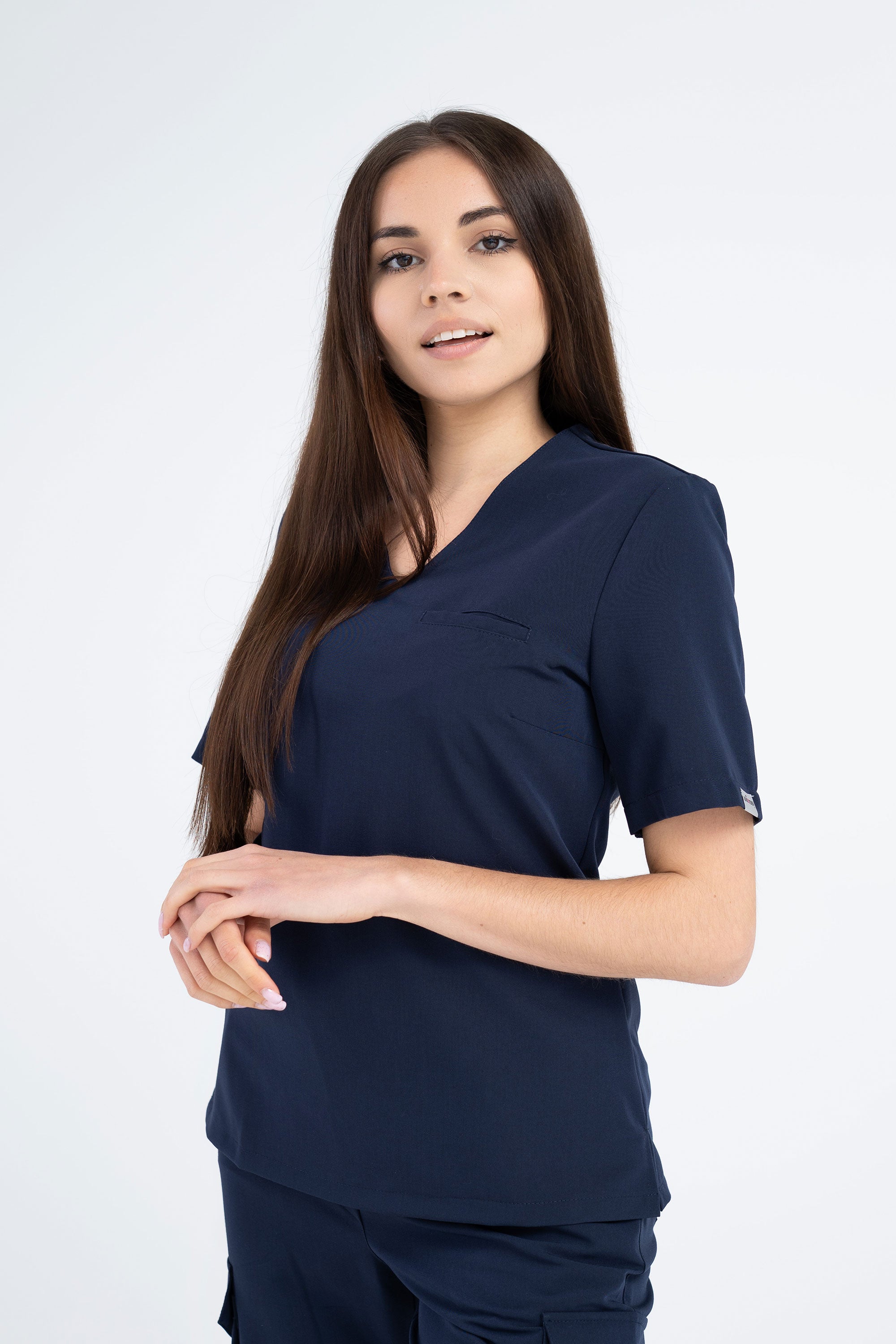 Medyczna bluza damska Cami - kolor dark navy