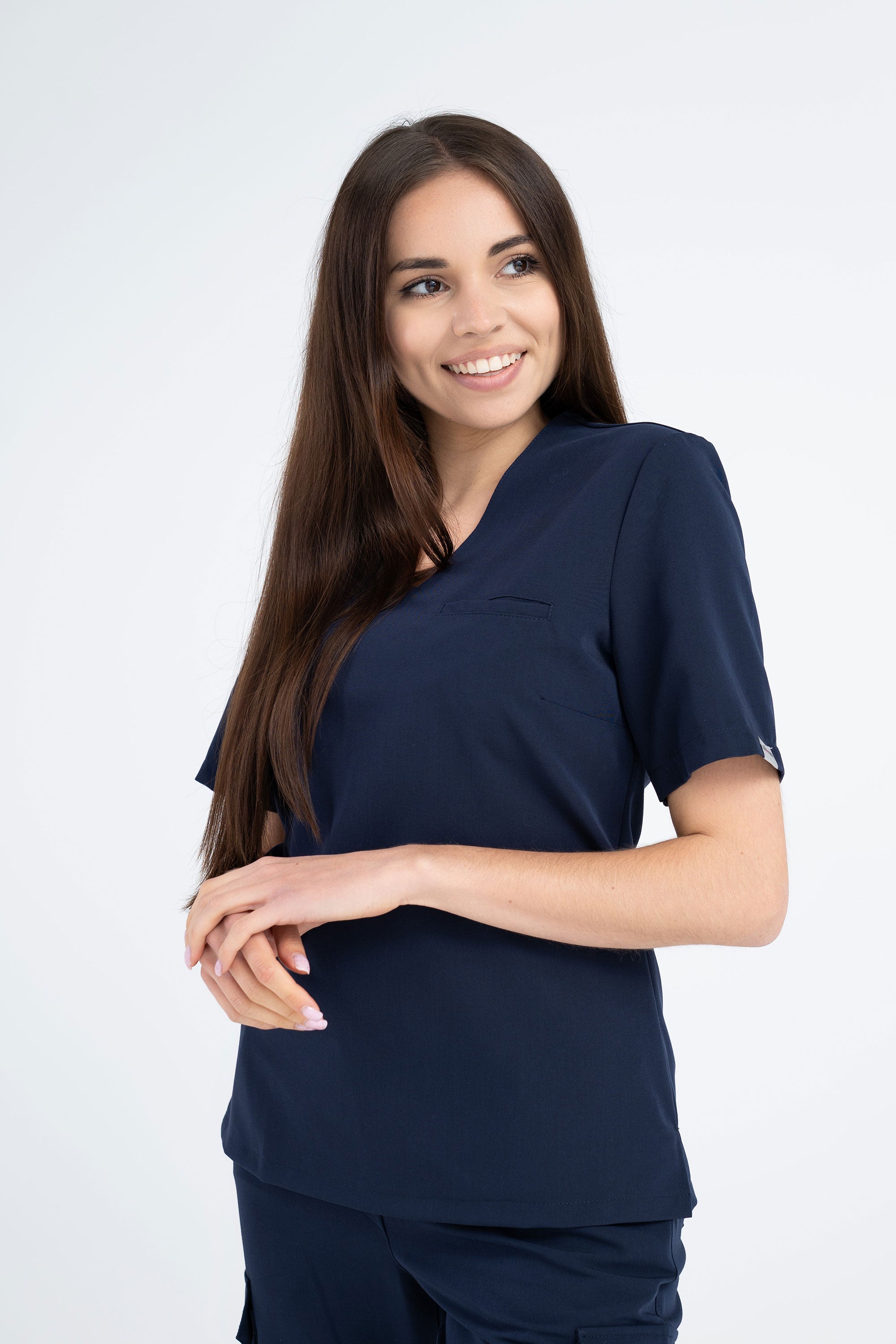 Medyczna bluza damska Cami - kolor dark navy