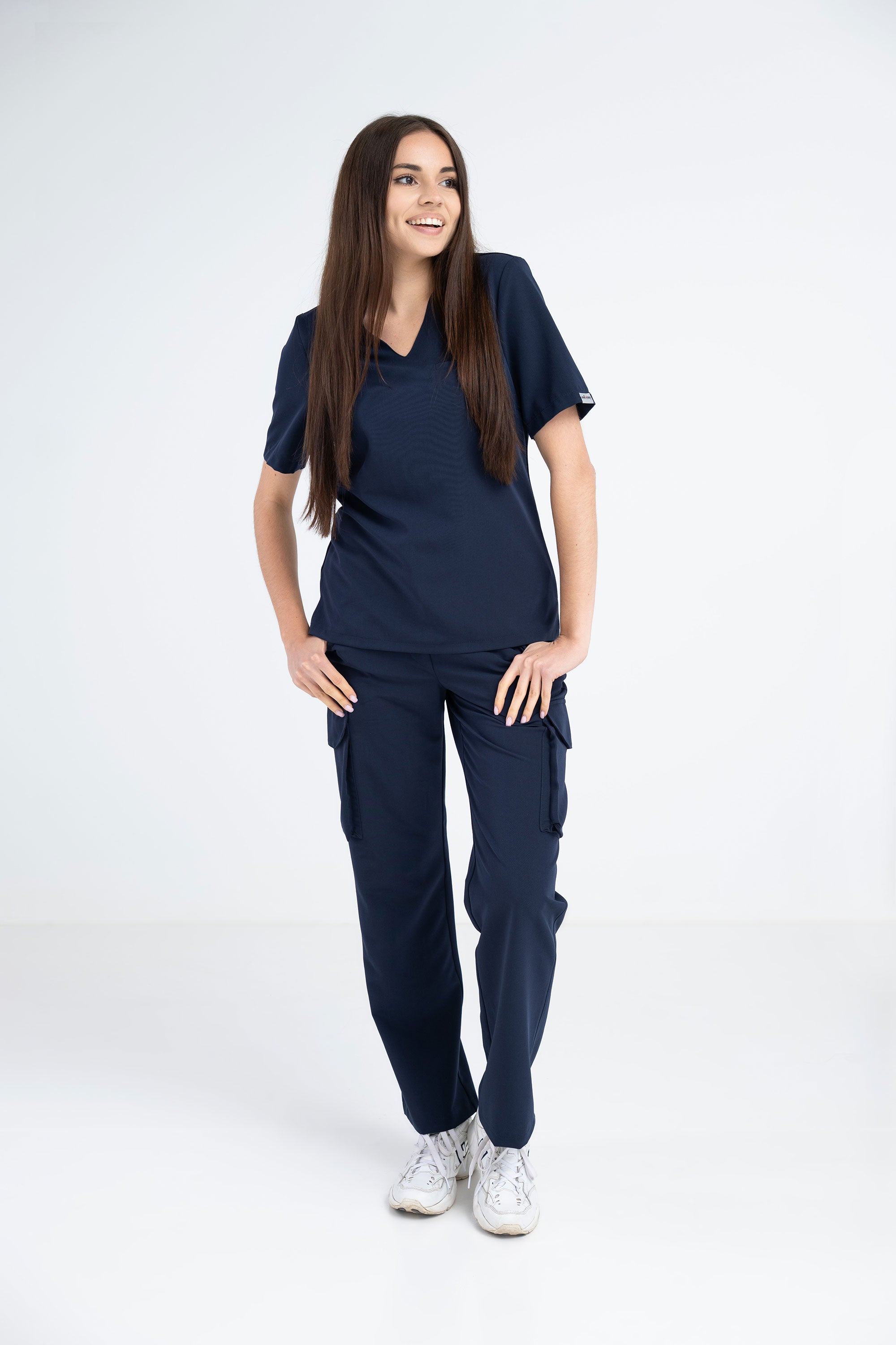 Medyczna bluza damska Cami - kolor dark navy