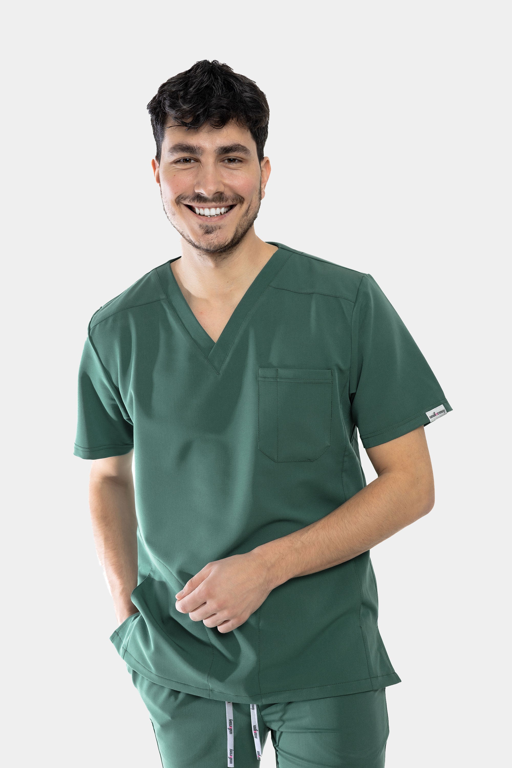 Męska bluza medyczna Harry - kolor dark green