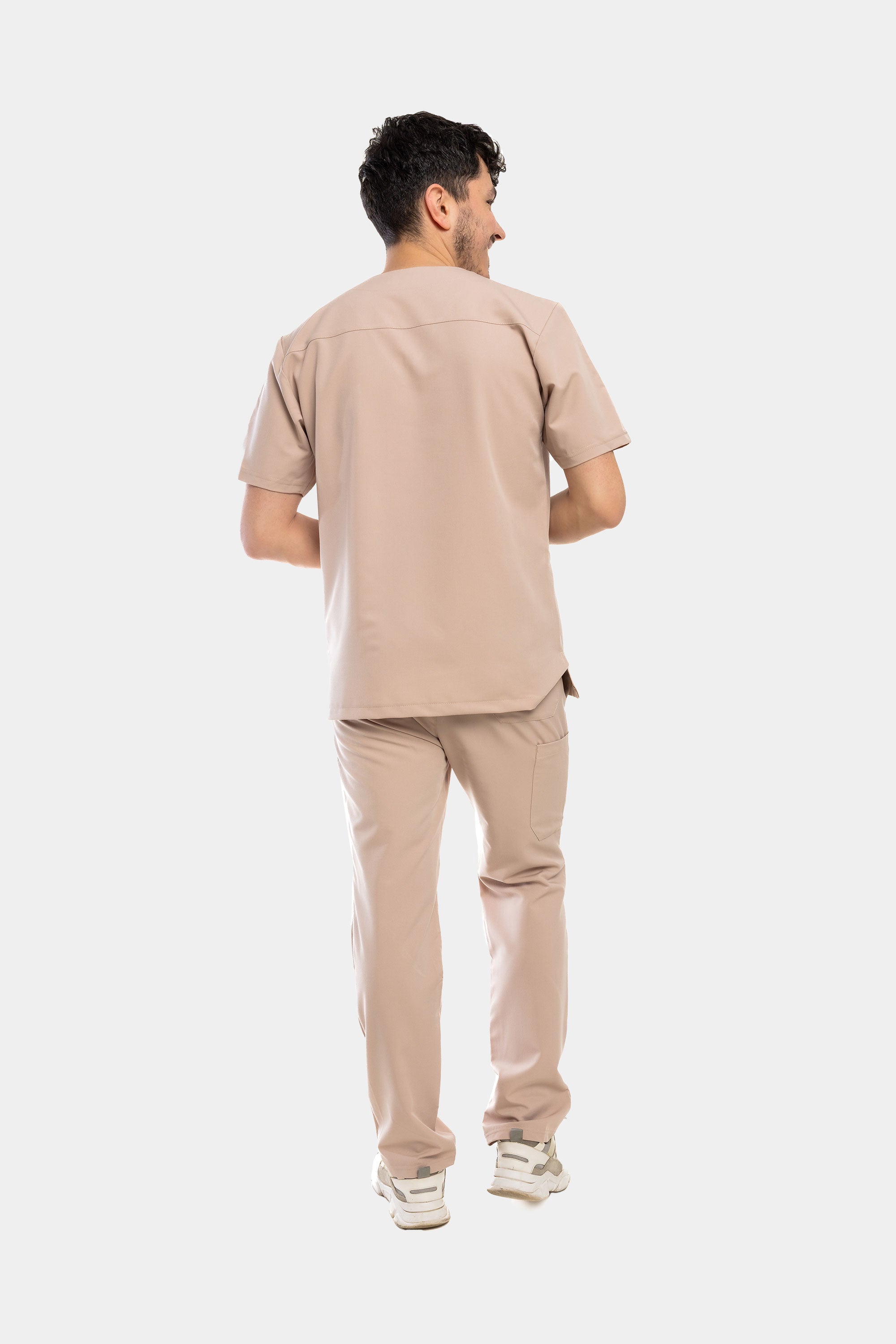 Męska bluza medyczna Harry i spodnie proste - kolor beige