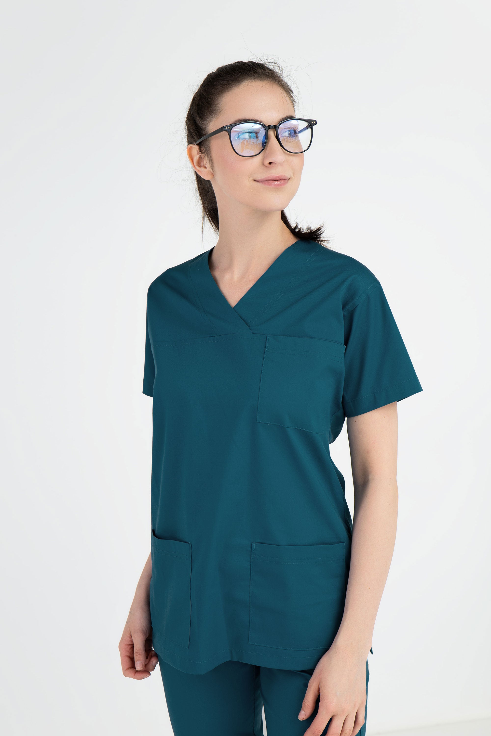 Damska bluza medyczna Nina - kolor morski