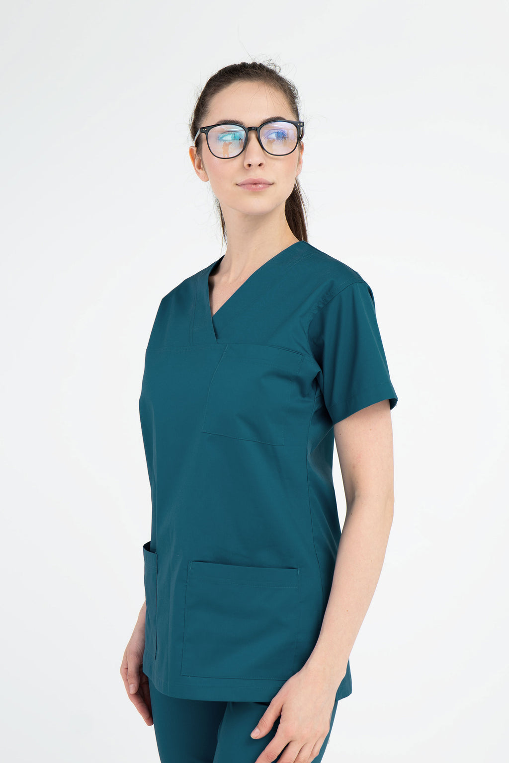 Damska bluza medyczna Nina - kolor morski