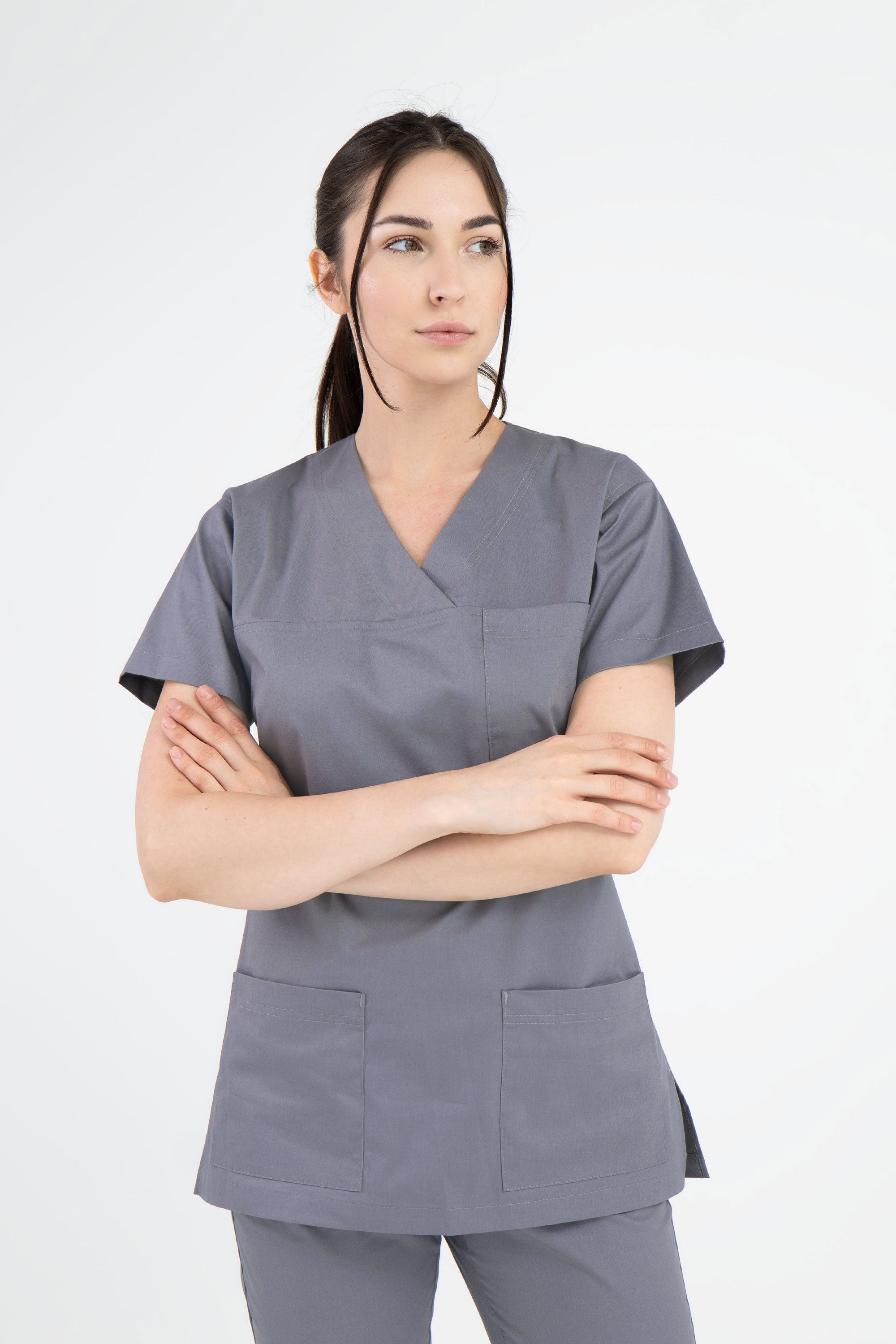 Damska bluza medyczna Nina - kolor popiel