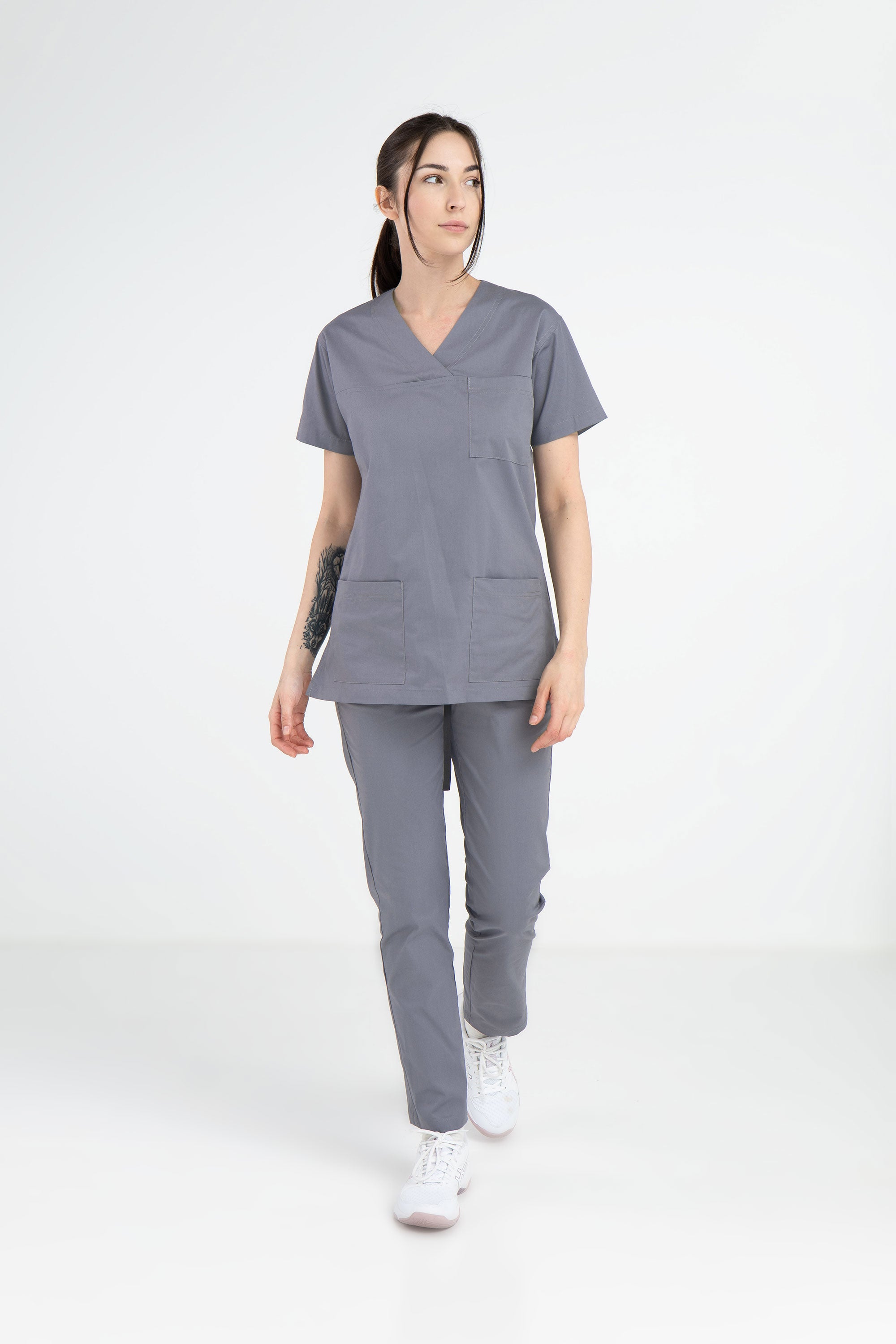 Damska bluza medyczna Nina - kolor popiel