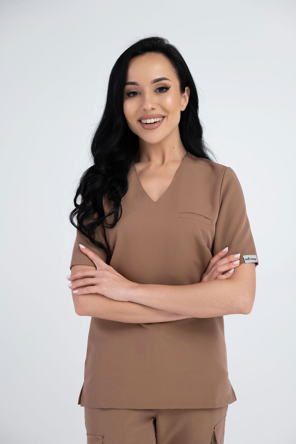 Medyczna bluza damska Cami - kolor carmel