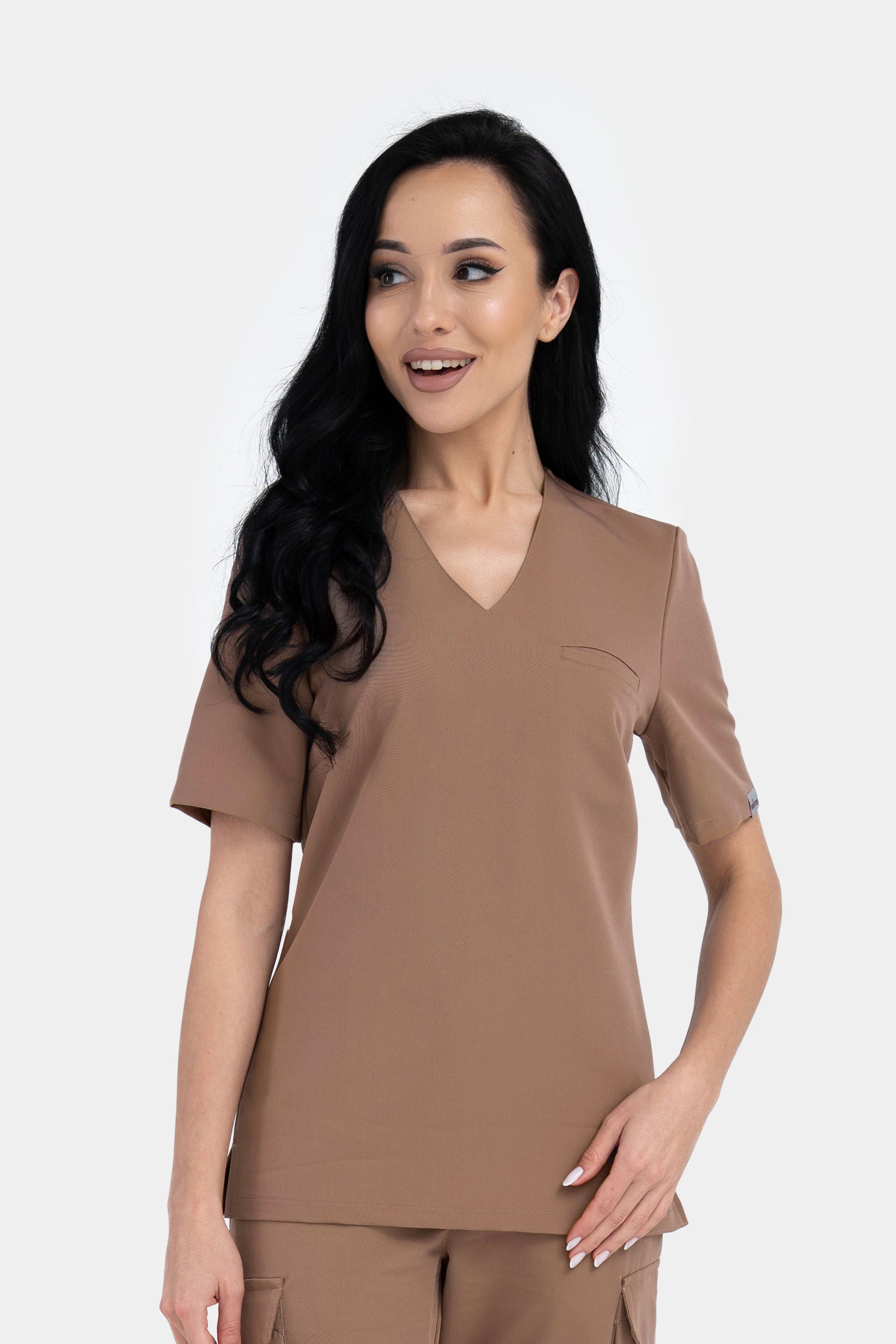 Medyczna bluza damska Cami - kolor carmel