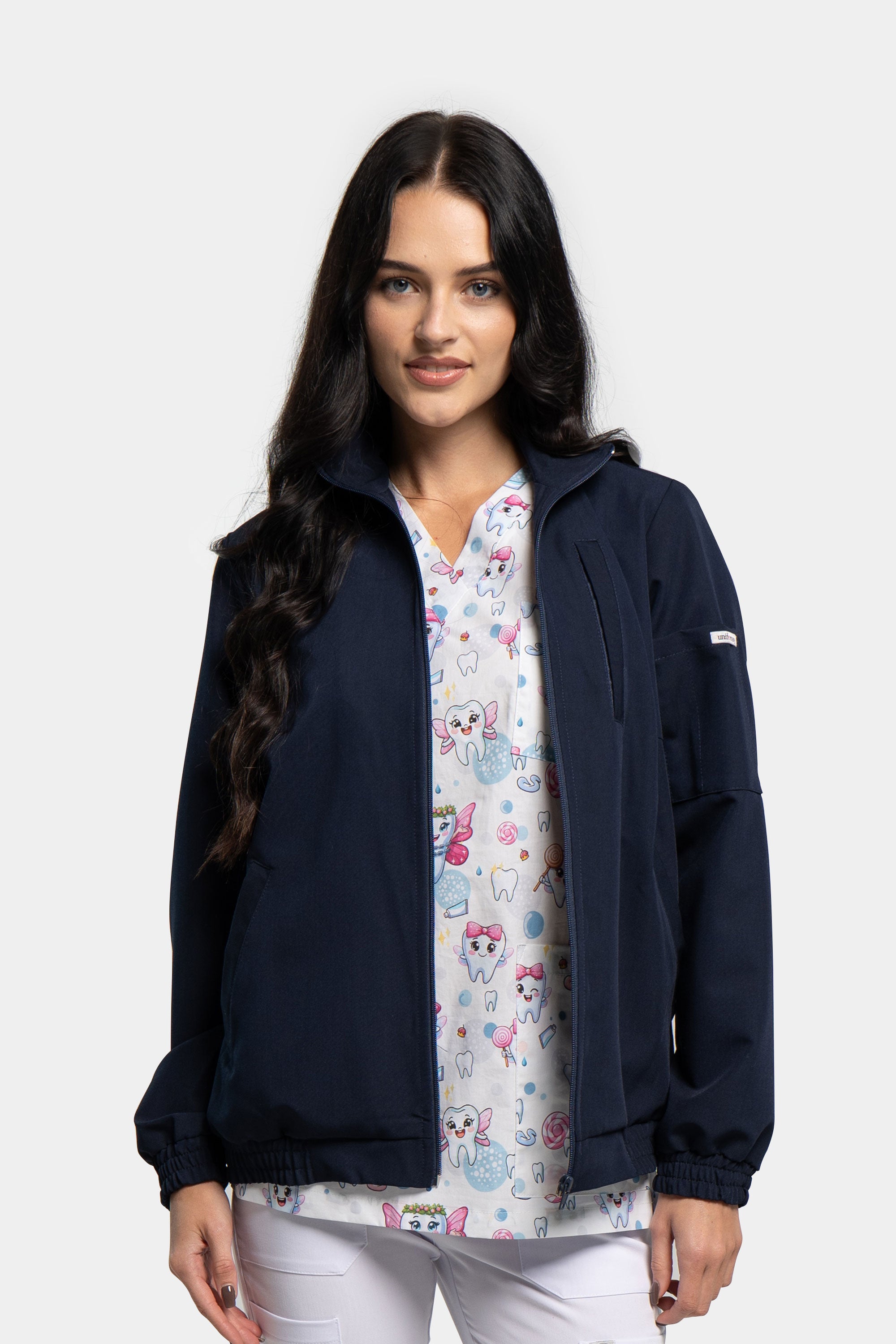 Kurtka bomberka damska - kolor dark navy