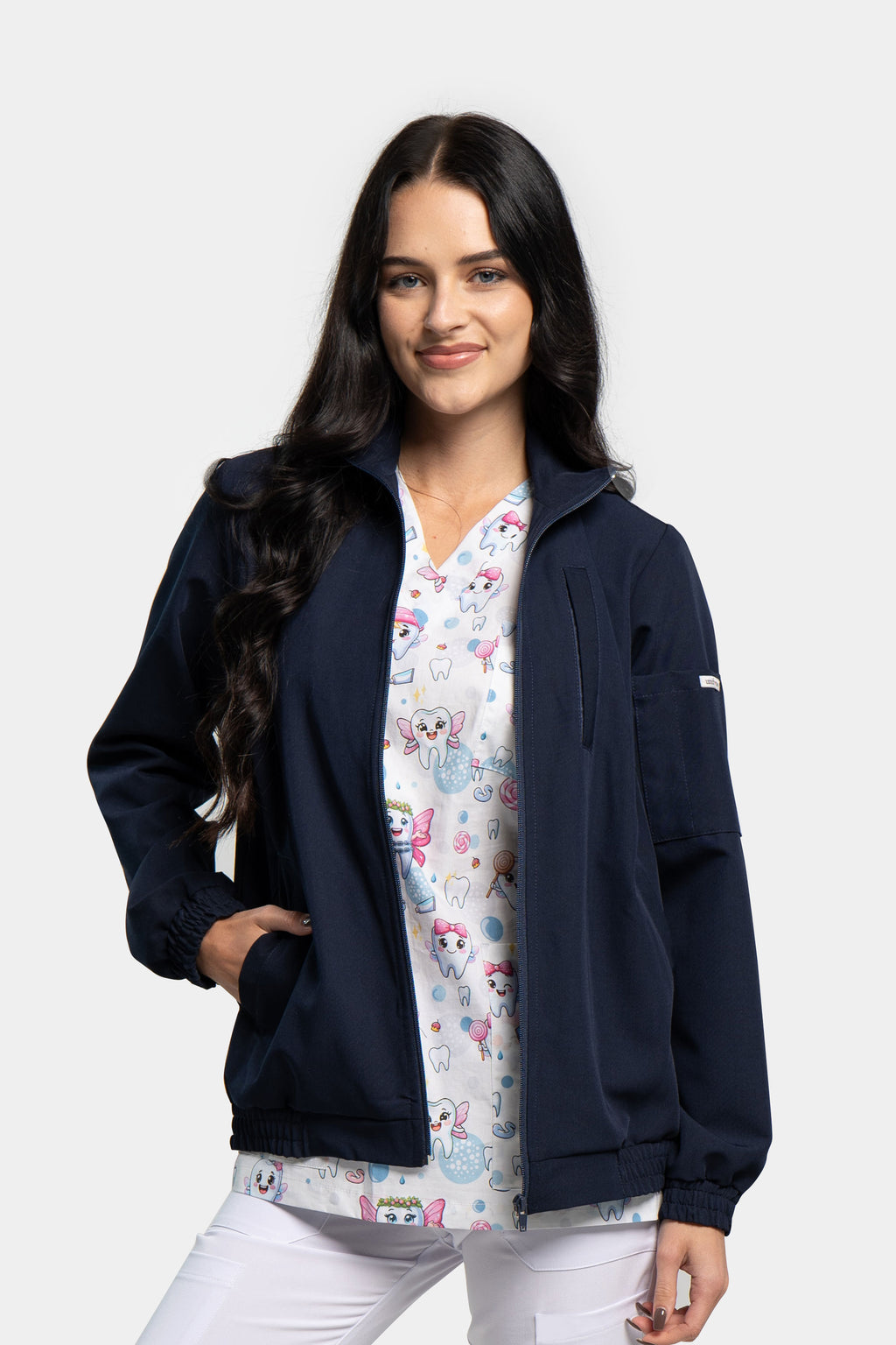 Kurtka bomberka damska - kolor dark navy