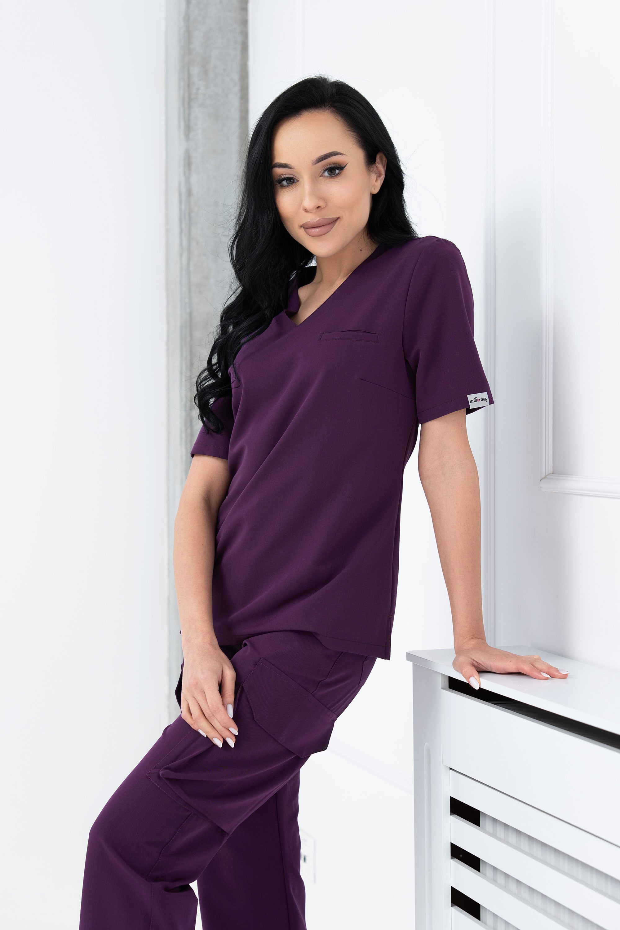 Medyczna bluza damska Cami - kolor purple