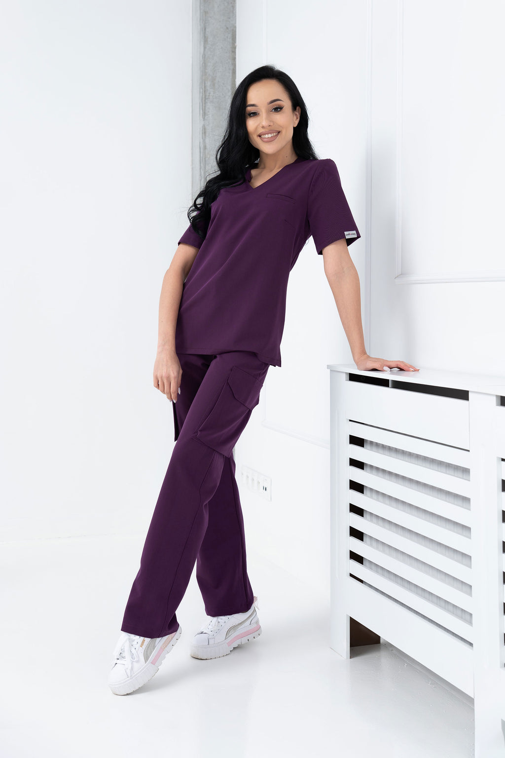 Medyczna bluza damska Cami - kolor purple