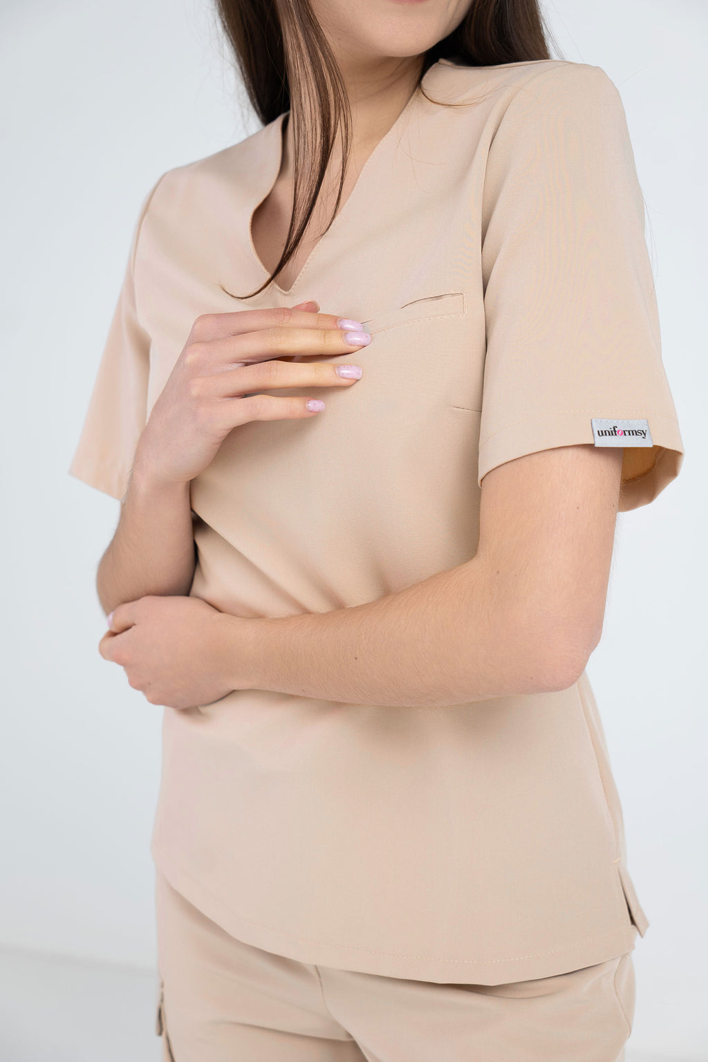 Medyczna bluza damska Cami - kolor beige