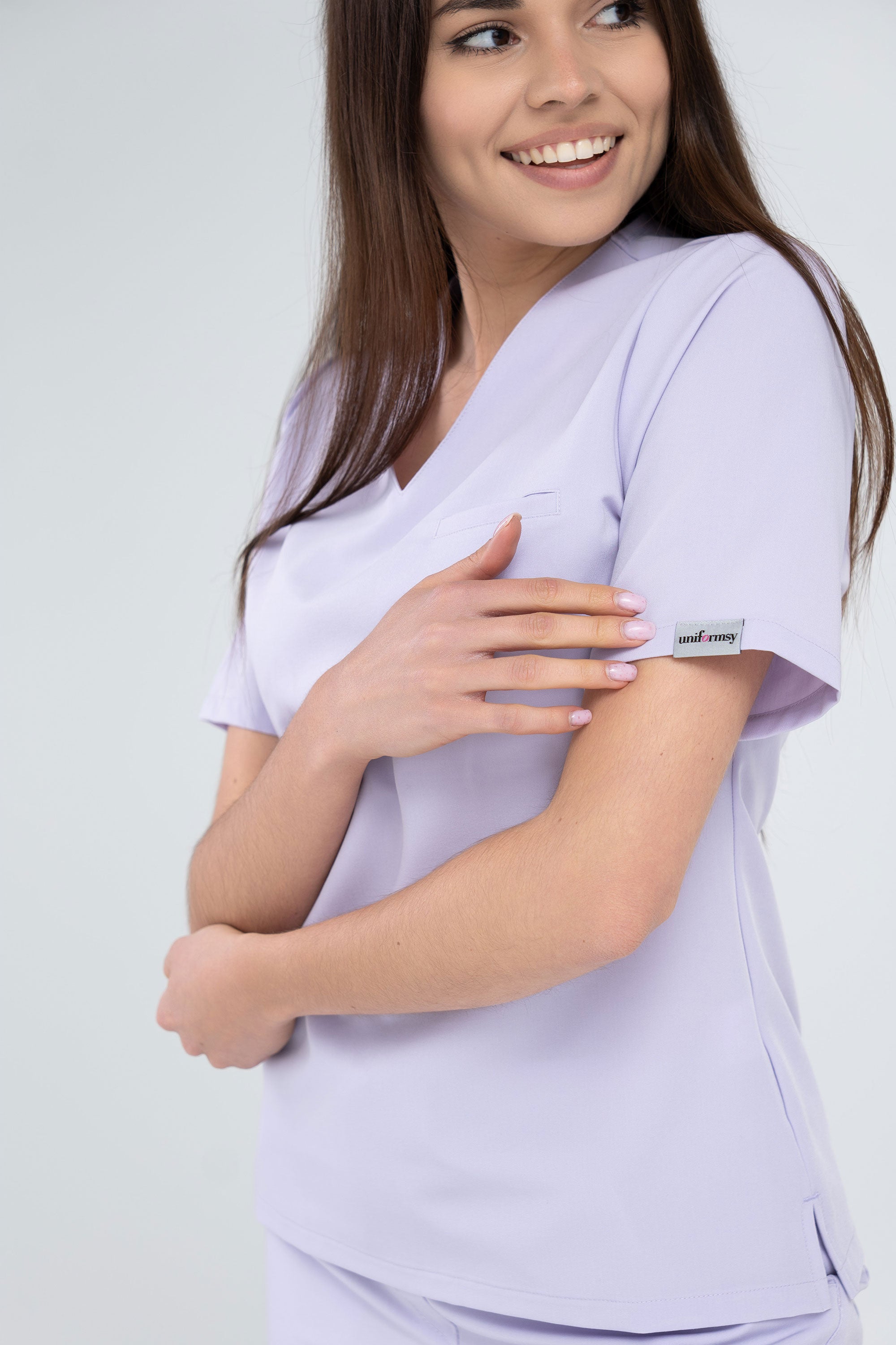 Medyczna bluza damska Cami - kolor pastel lilac