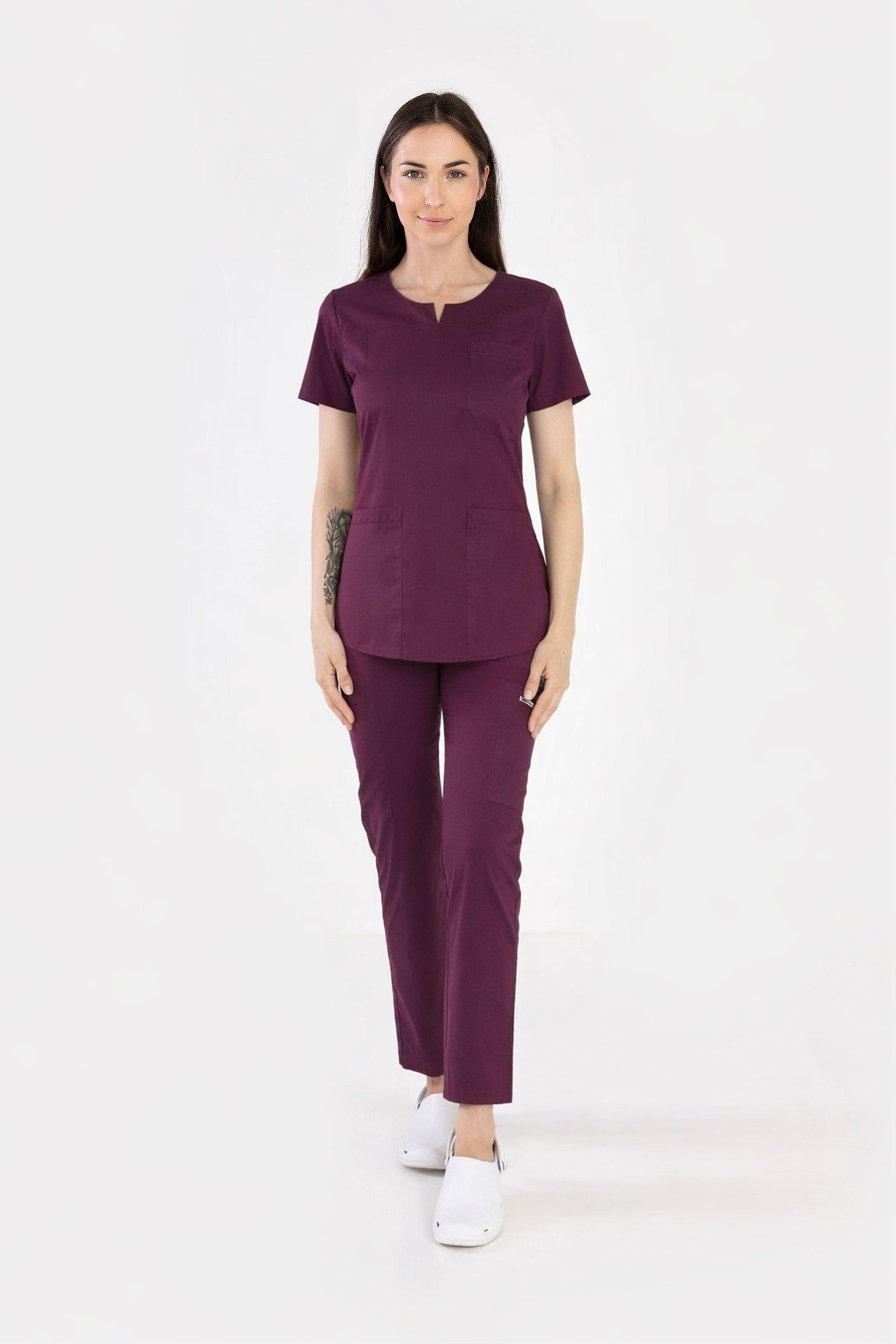 Komplet medyczny damski Coco - kolor bakłażan