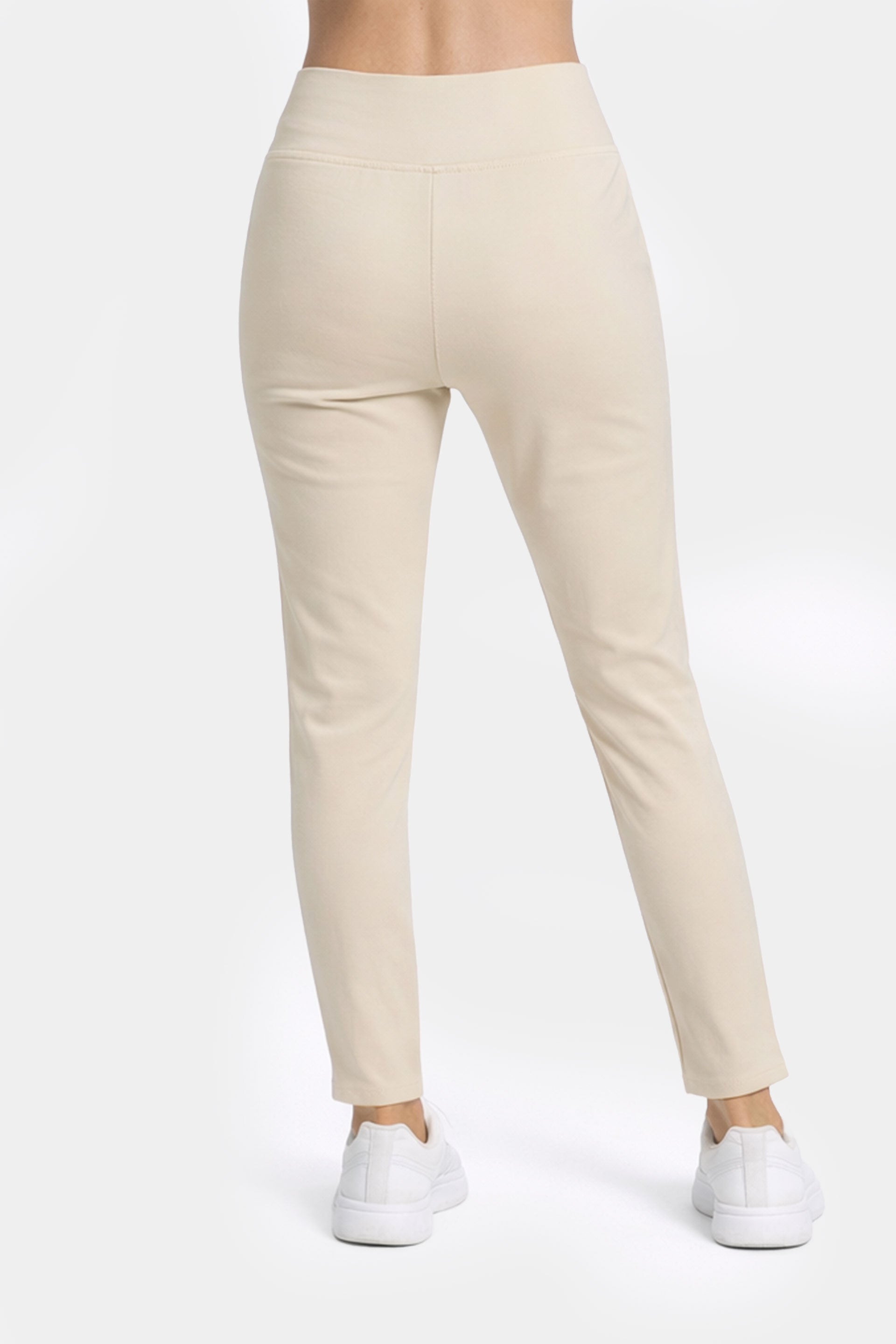 Medyczne spodnie damskie Fitness - kolor vanilla beige