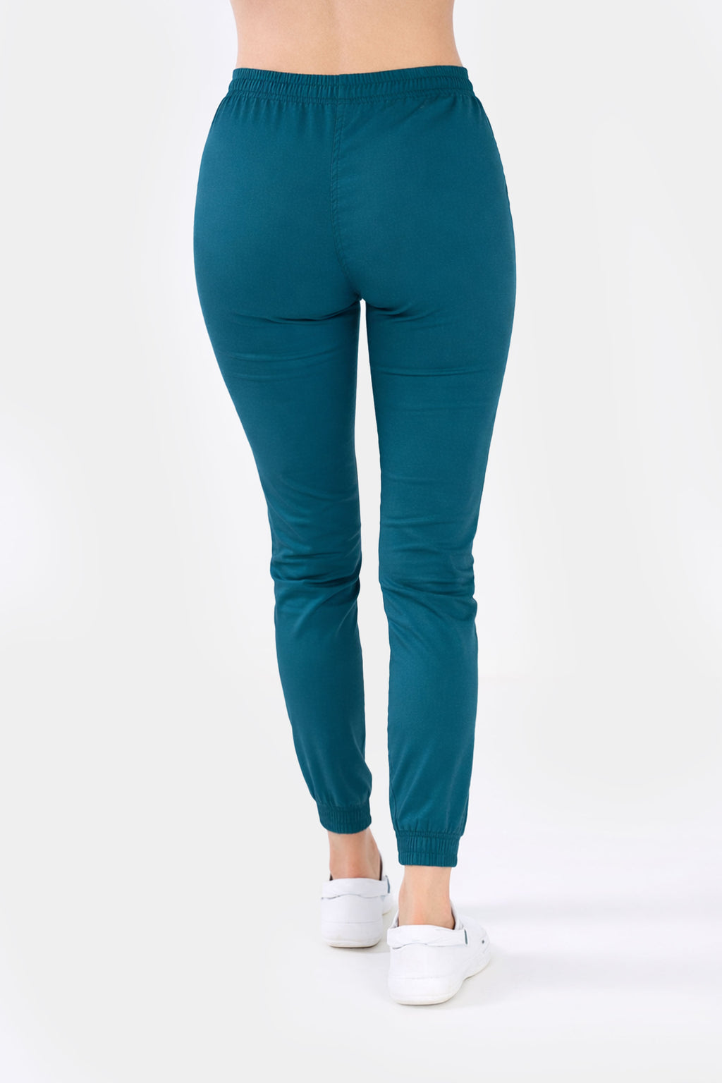 Medyczne spodnie damskie joggery - kolor morski