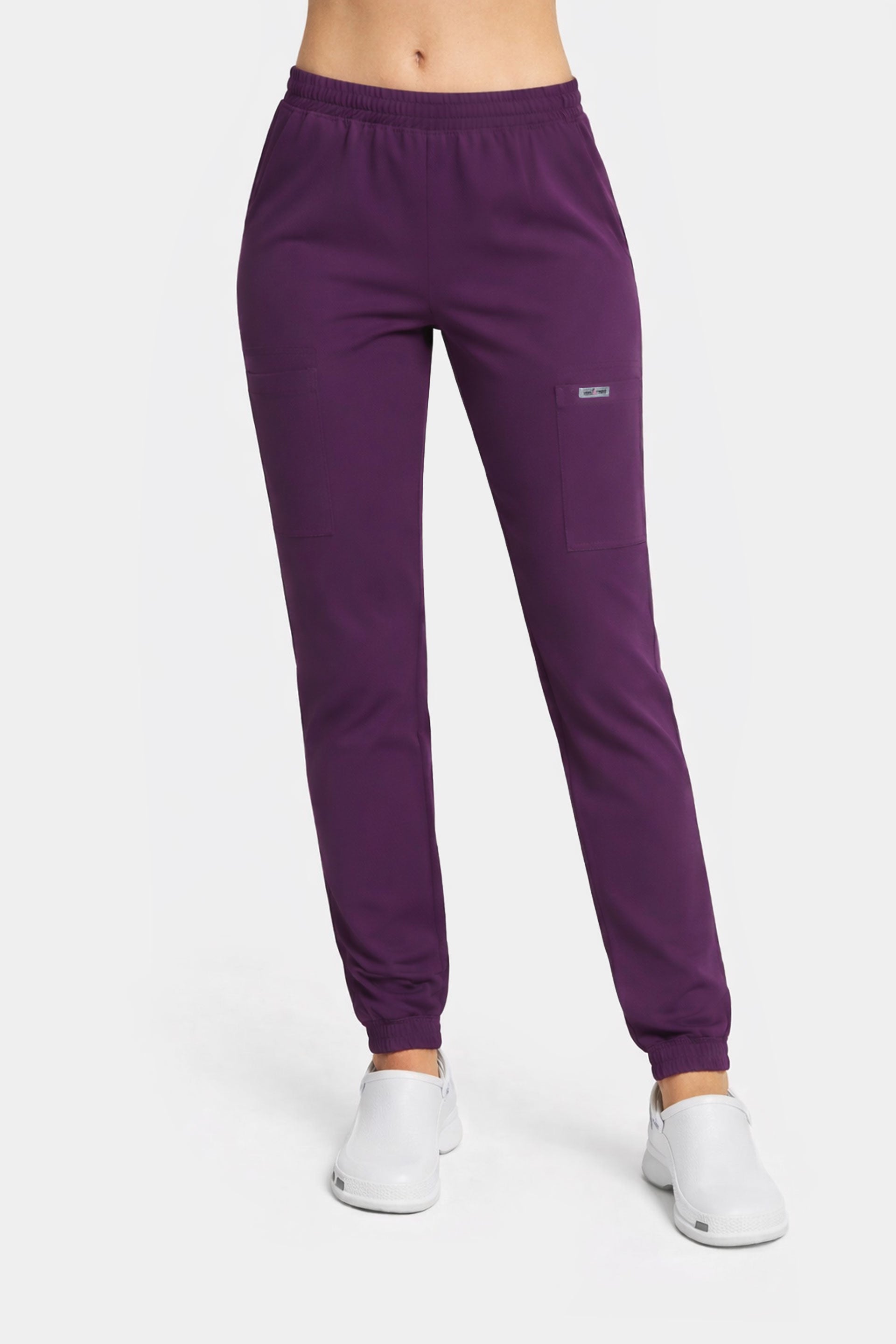 Damskie spodnie medyczne joggery Soft - purple
