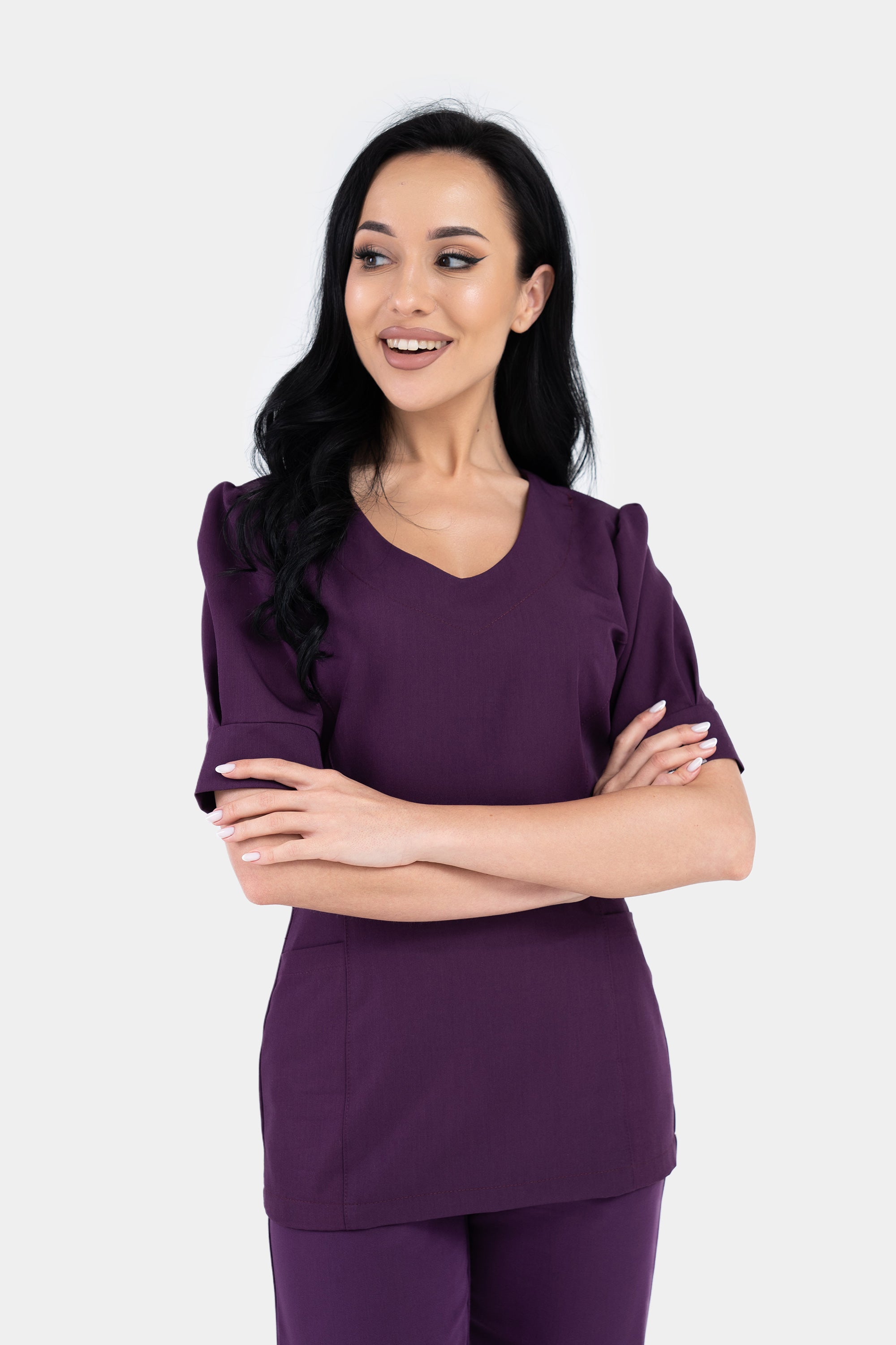 Medyczna bluza damska Julia - kolor purple