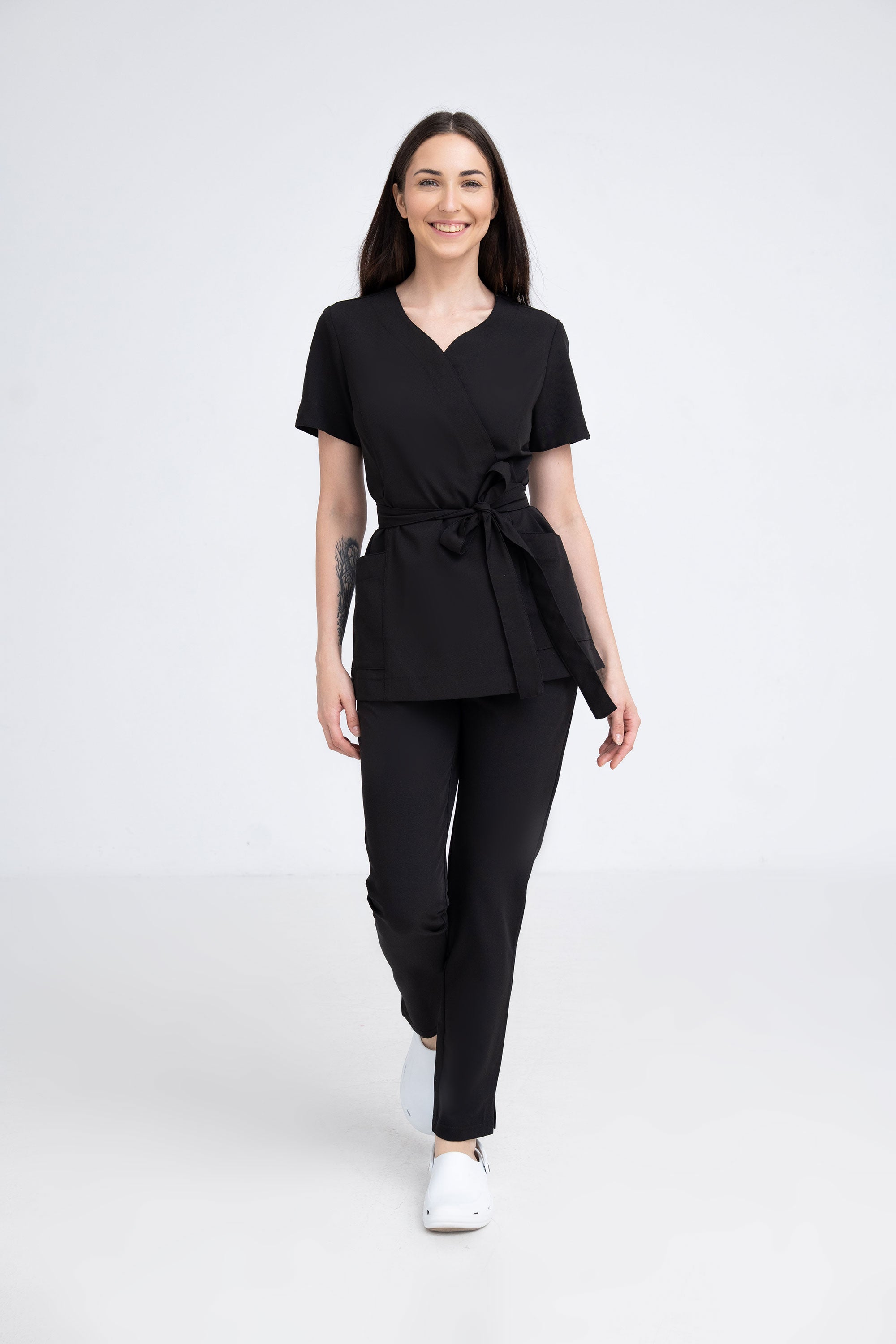 Kosmetyczna tunika damska Lili Soft - kolor black