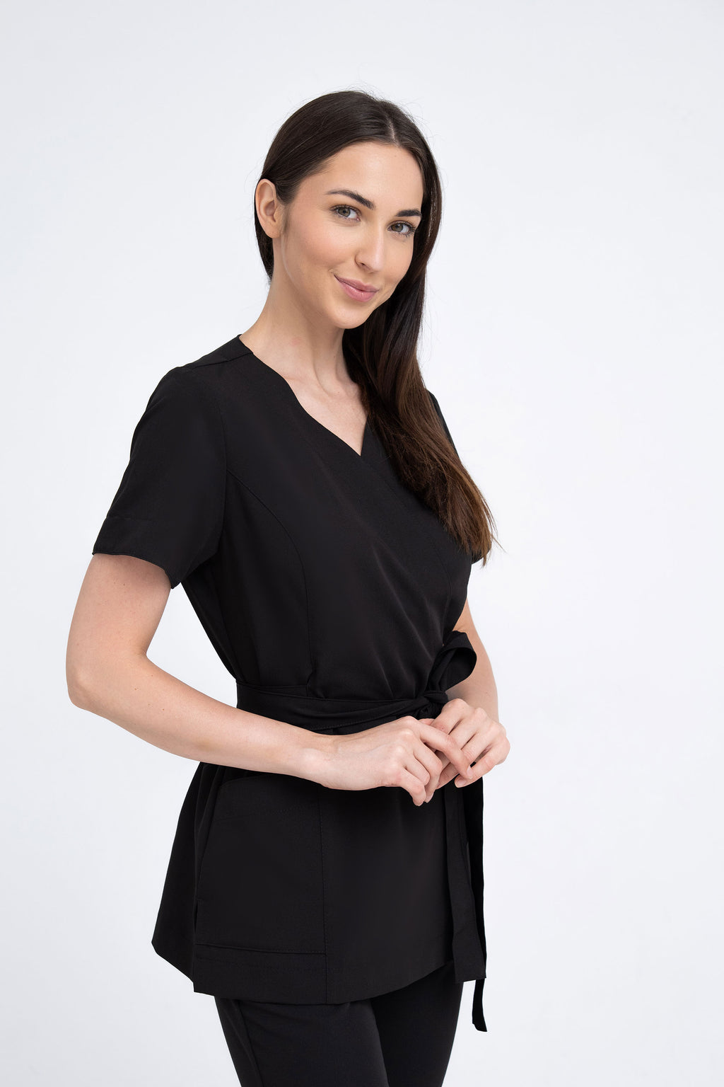 Kosmetyczna tunika damska Lili Soft - kolor black