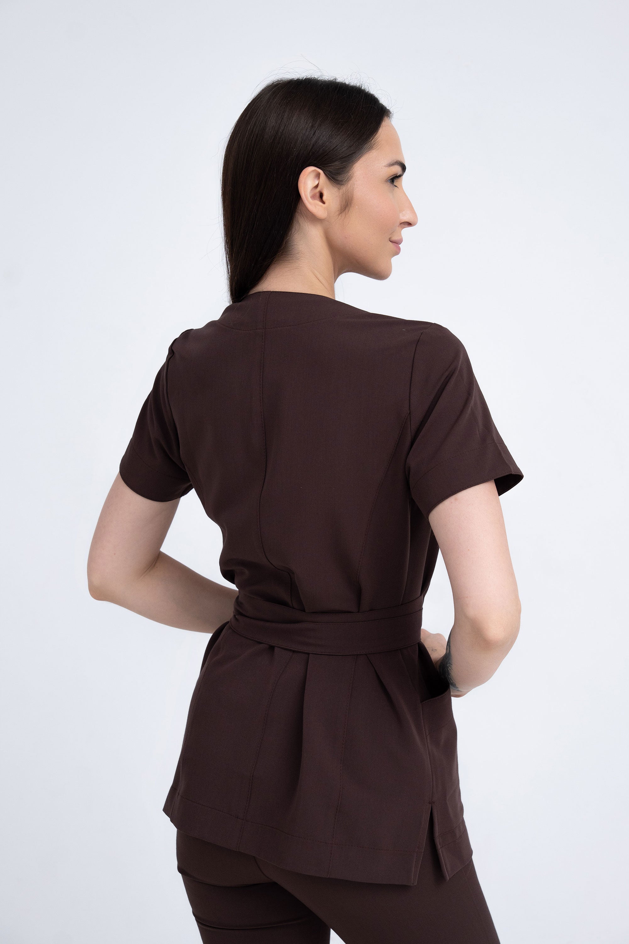 Kosmetyczna tunika damska Lili Soft - kolor choco