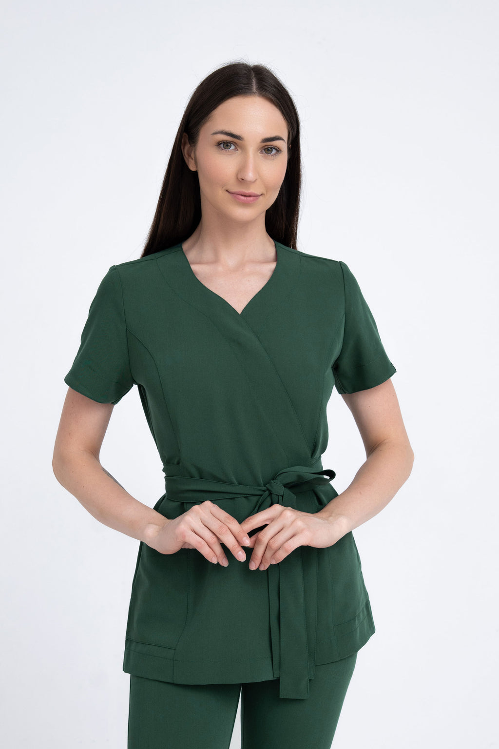 Kosmetyczna tunika damska Lili Soft - kolor dark green