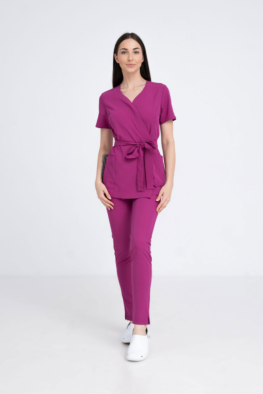 Kosmetyczna tunika damska Lili Soft - kolor rouge